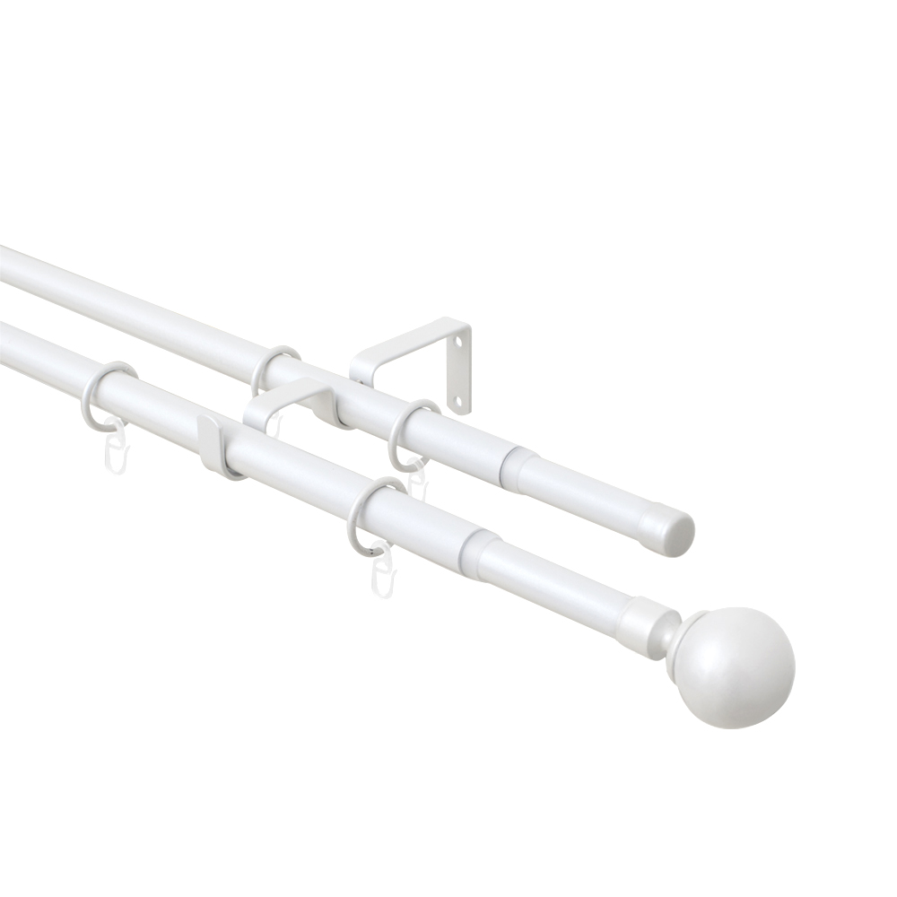 Изображение товара Карниз Arttex двойной 16/19 мм телескоп со металлическими кольцами 300 см