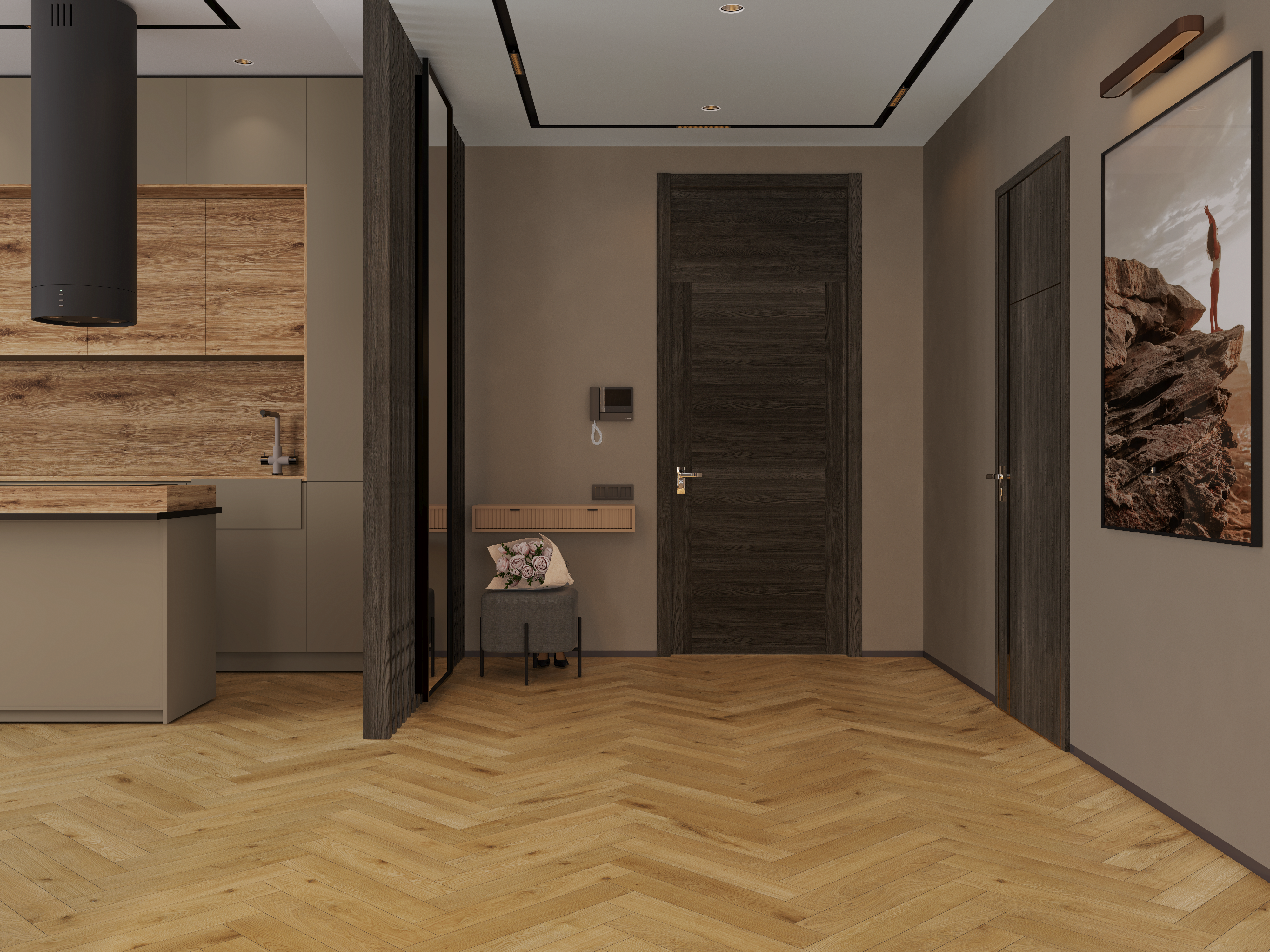 Изображение товара Ламинат Norland Herringbone Elegant Дуб Хайнан 33 класс 8 мм 1,92 м²