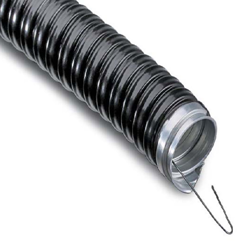 Изображение товара Металлорукав в ПВХ изоляции МРПИнг-20 REXANT с зондом черный 20 мм