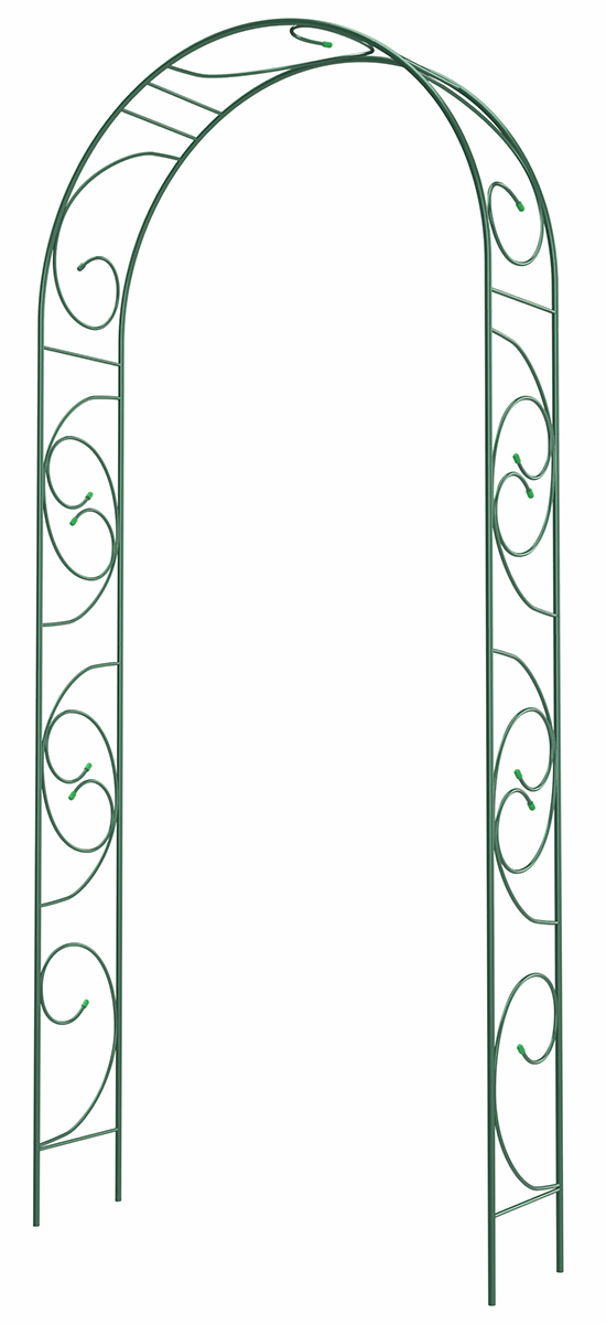 Изображение товара Арка садовая разборная Античность, стальная 2,5х0,3х1,2 м зеленая