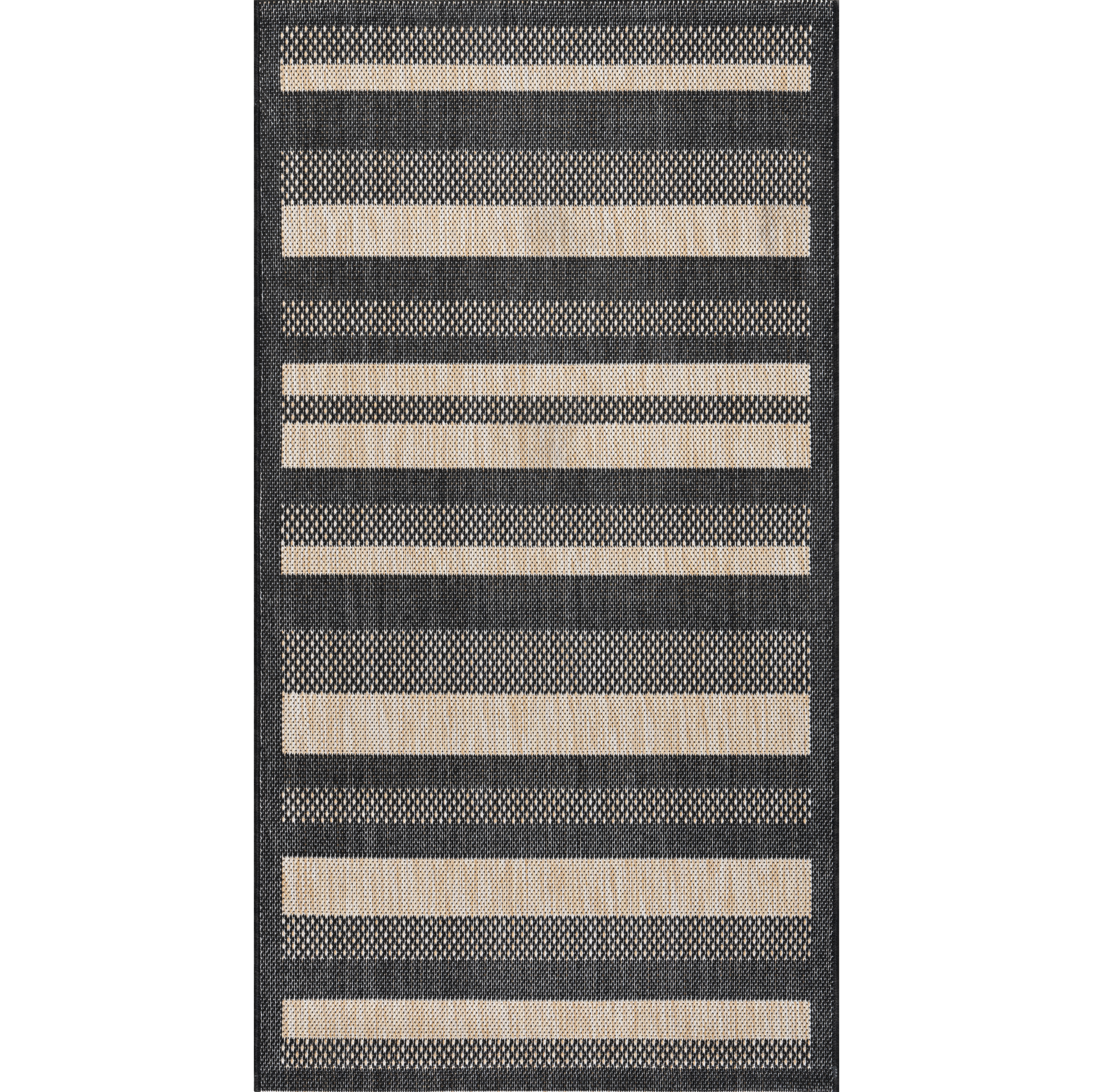 Изображение товара Ковер Paros 0.8x1.5 дизайн A955A черный из искусственного джута