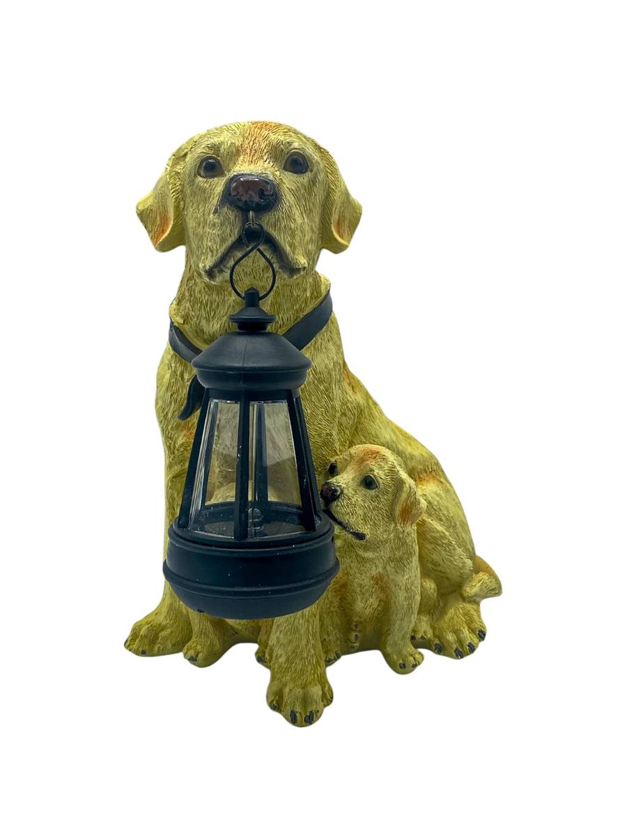 Изображение товара Светильник садовый на солнечной батарее "Собака со щенками"