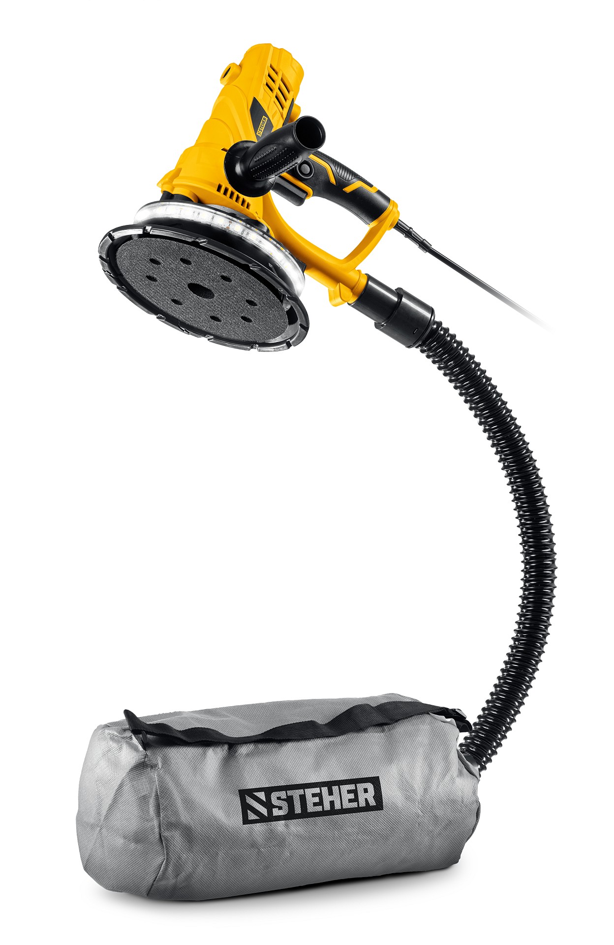 Изображение товара Шлифовальная машинка для стен STEHER DWH-900 180 мм 900 Вт with подсветкой