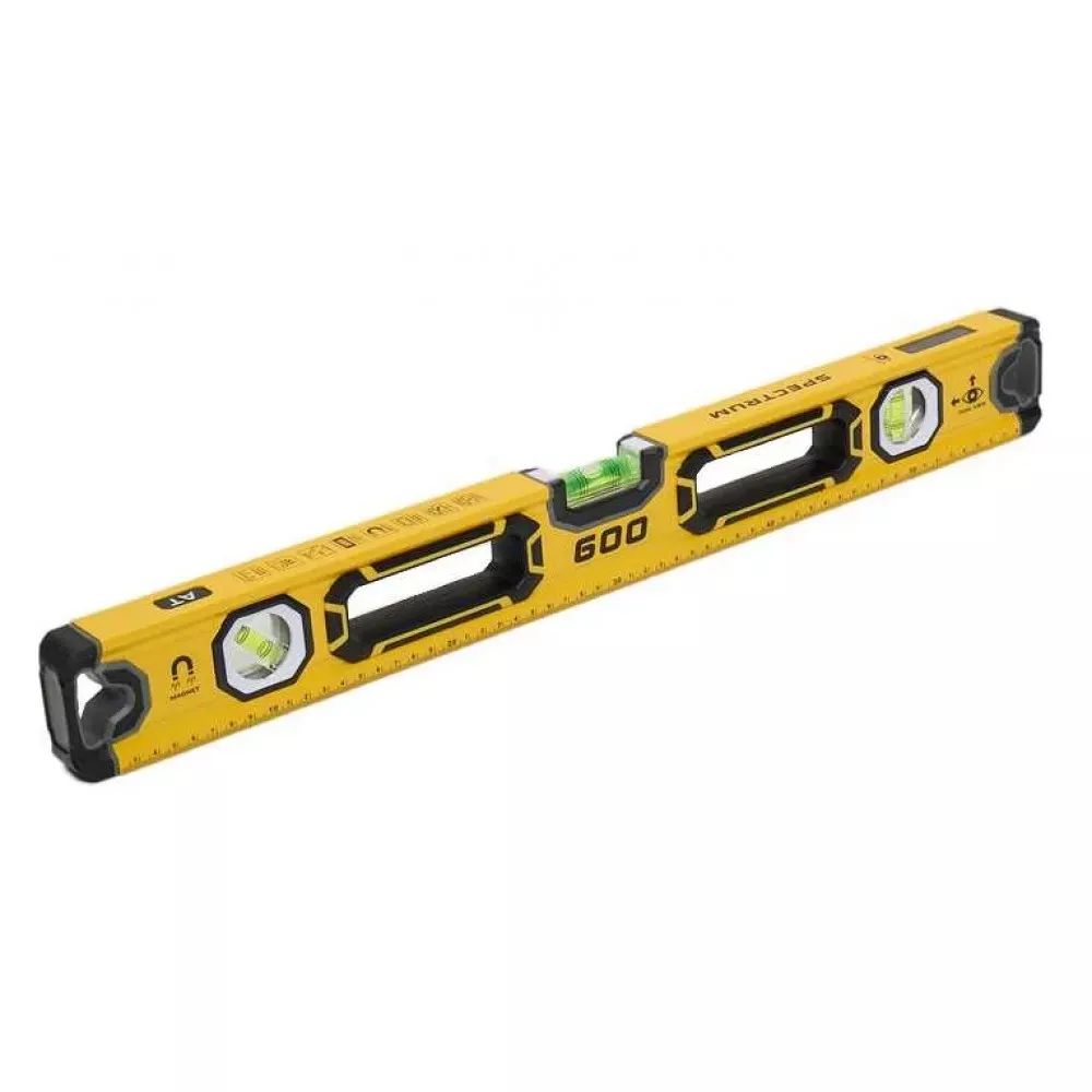 Изображение товара Строительный магнитный уровень ALUKOMTOOLS Spectrum 60 см с акриловыми индикаторами