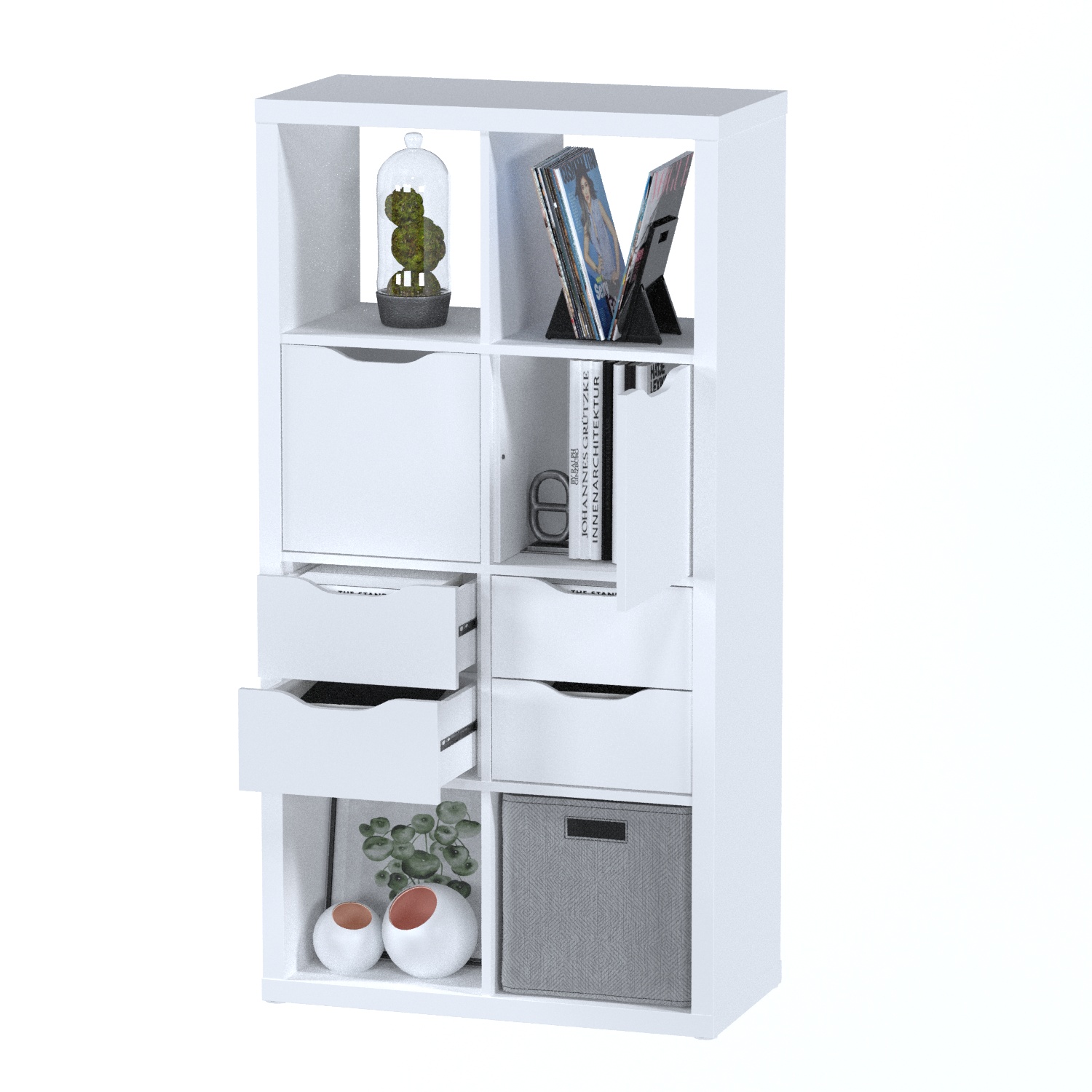 Изображение товара Модуль мебельный с двумя ящиками Фора 33х33х37 белый для спальни