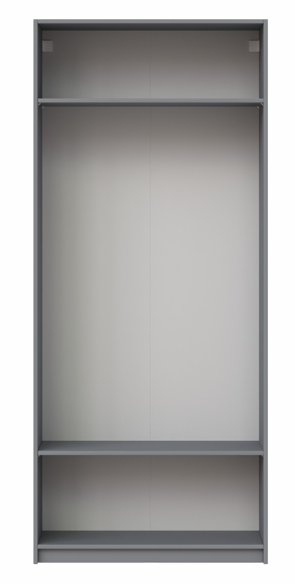 Изображение товара Гардеробный стеллаж Макс 100х36х233 серый модульная система