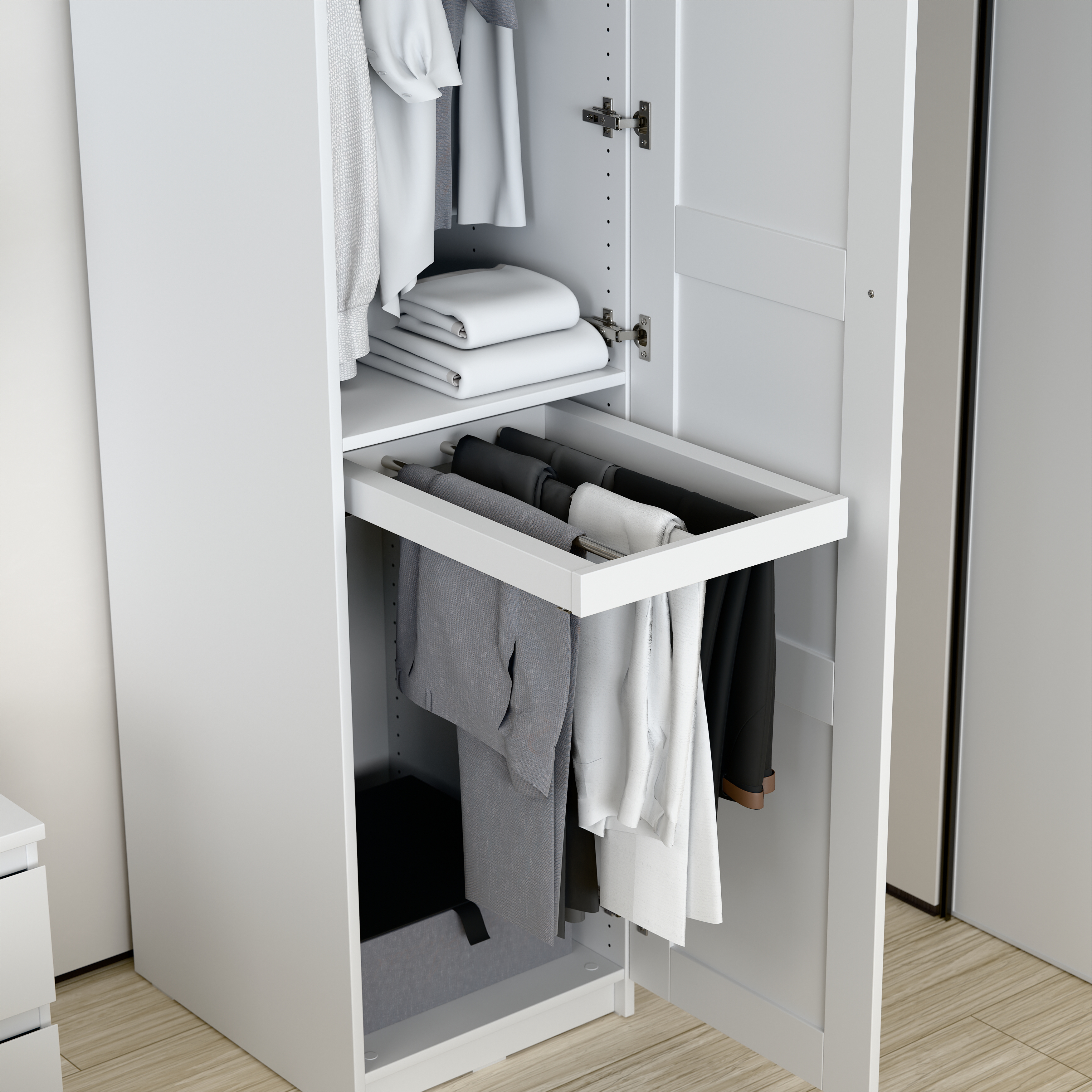 Изображение товара Брючница выдвижная для гардеробной Макс 50х58 белая