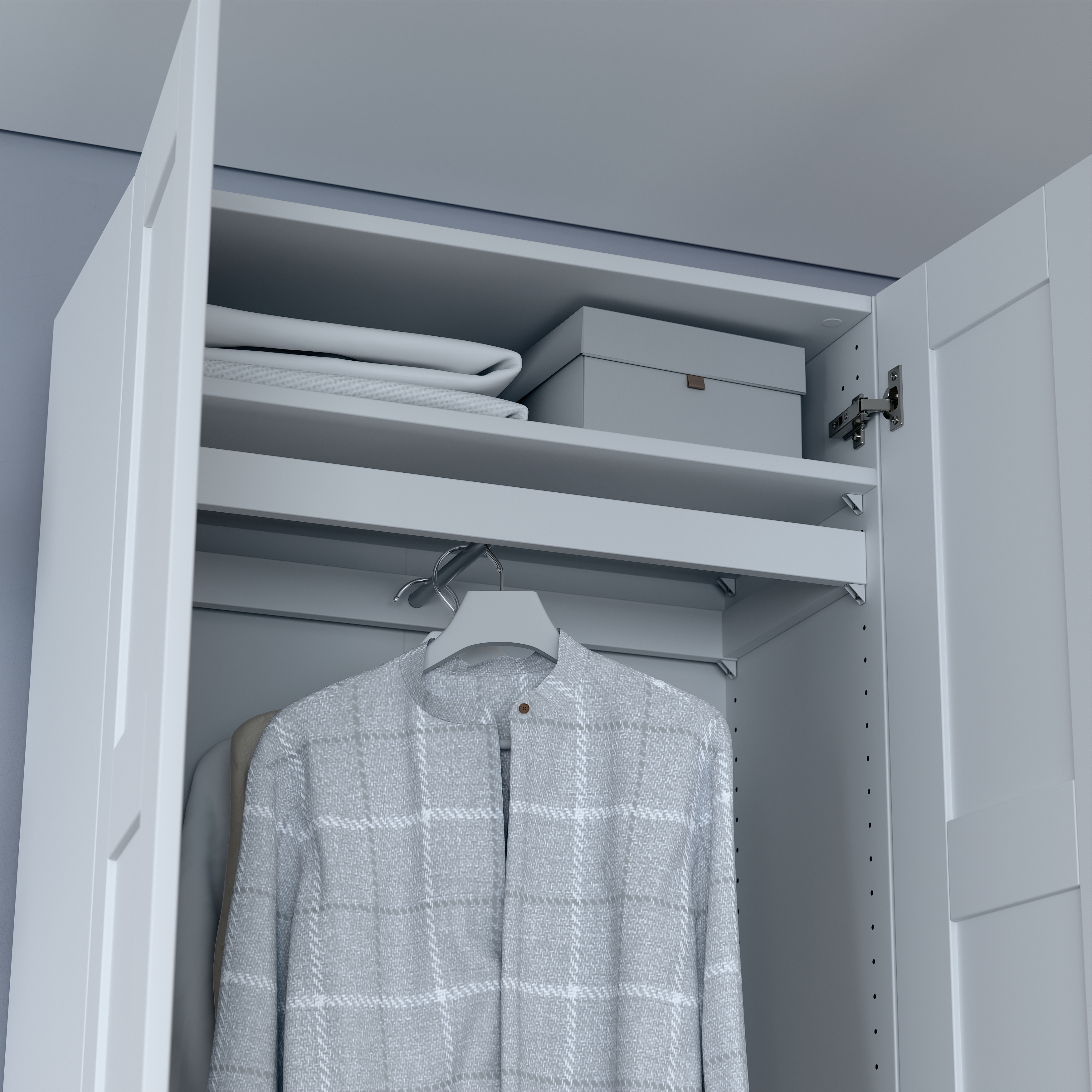 Изображение товара Штанга для гардеробной Макс 75х36 белая - стиль и функциональность