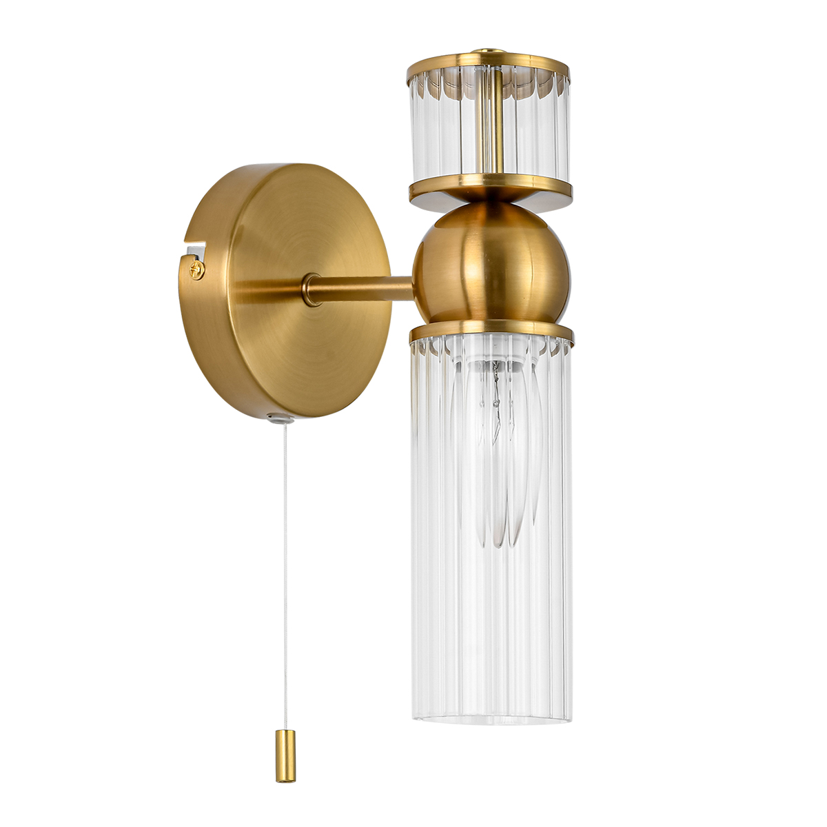 Изображение товара Бра Moderni E14 1х40W 220V Denver металл стекло латунь прозрачный