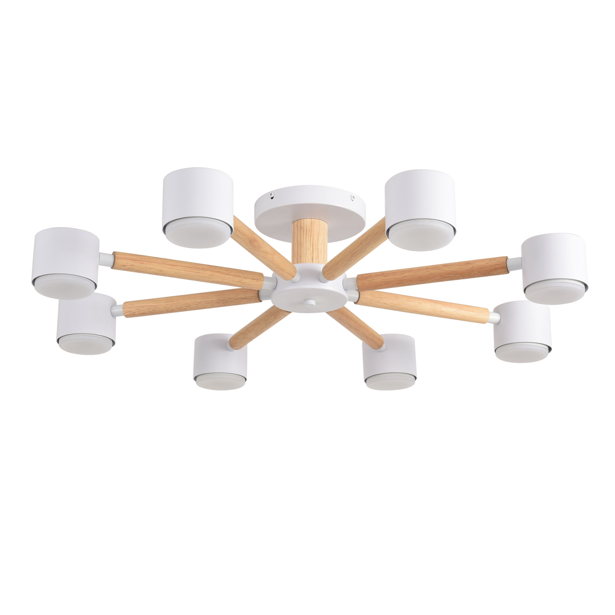 Изображение товара Светильник потолочный Comfi GX53 LED 8х7W 220V Vudi дерево/металл белый