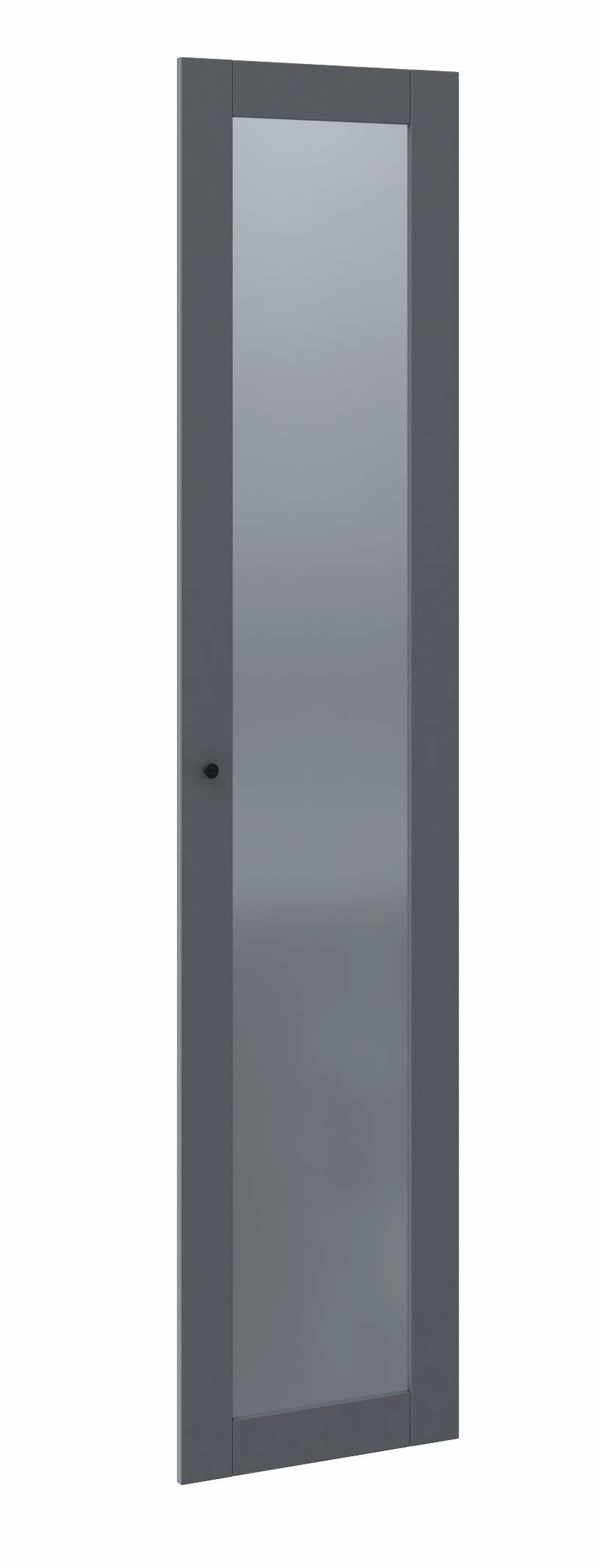 Изображение товара Дверь 50 с зеркалом для гардеробной Макс, серая, навесная, прямоугольная