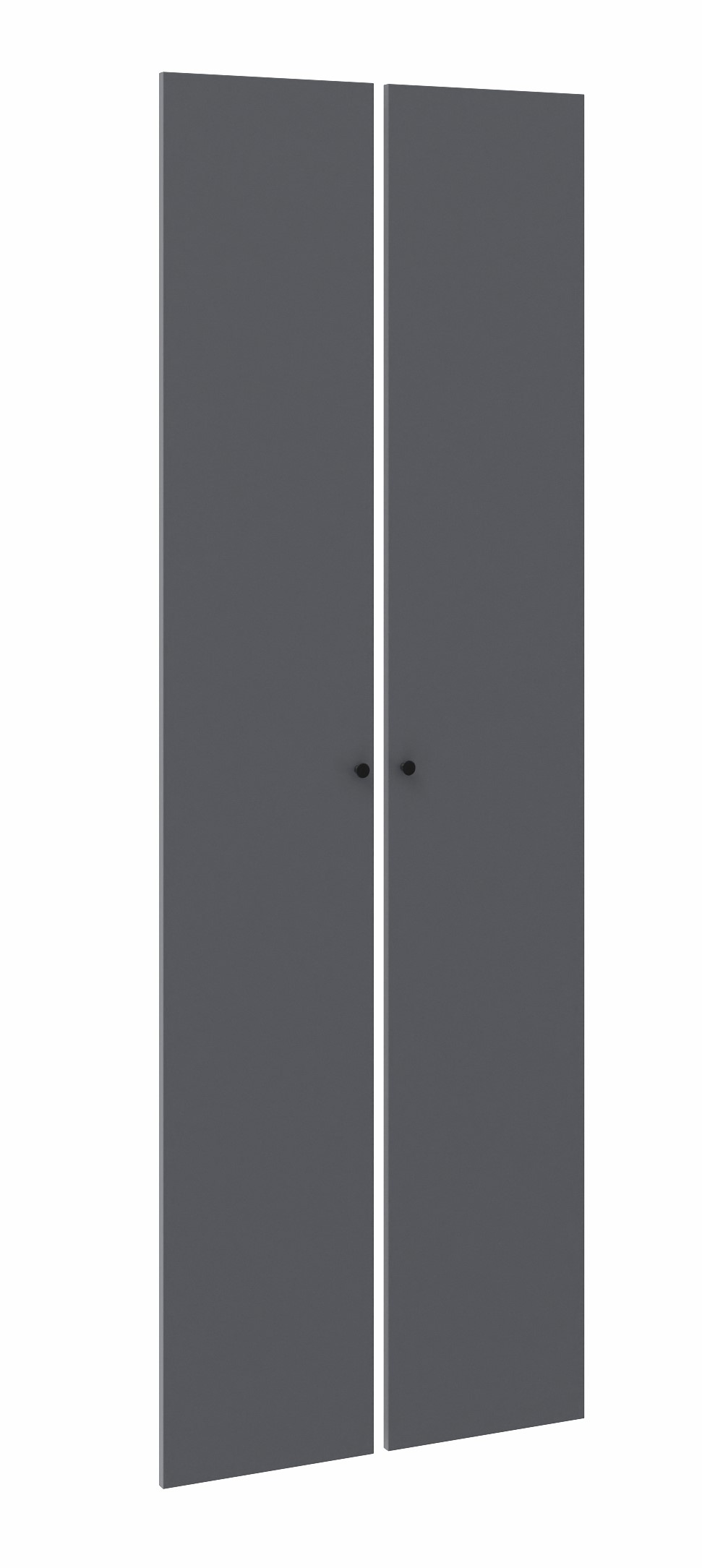 Изображение товара Комплект дверей 75 для гардеробной Макс серый из ДСП навесной распашной