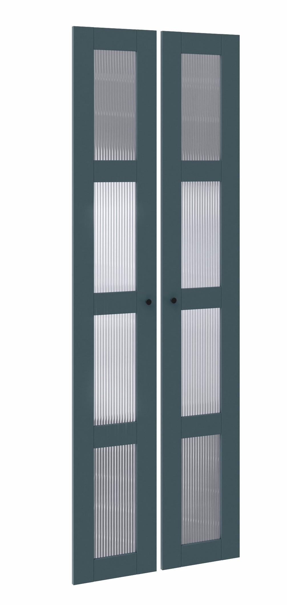 Изображение товара Комплект дверей 75 со стеклом Мору (4 заполнения) для гардеробной Макс, темно-бирюзовый