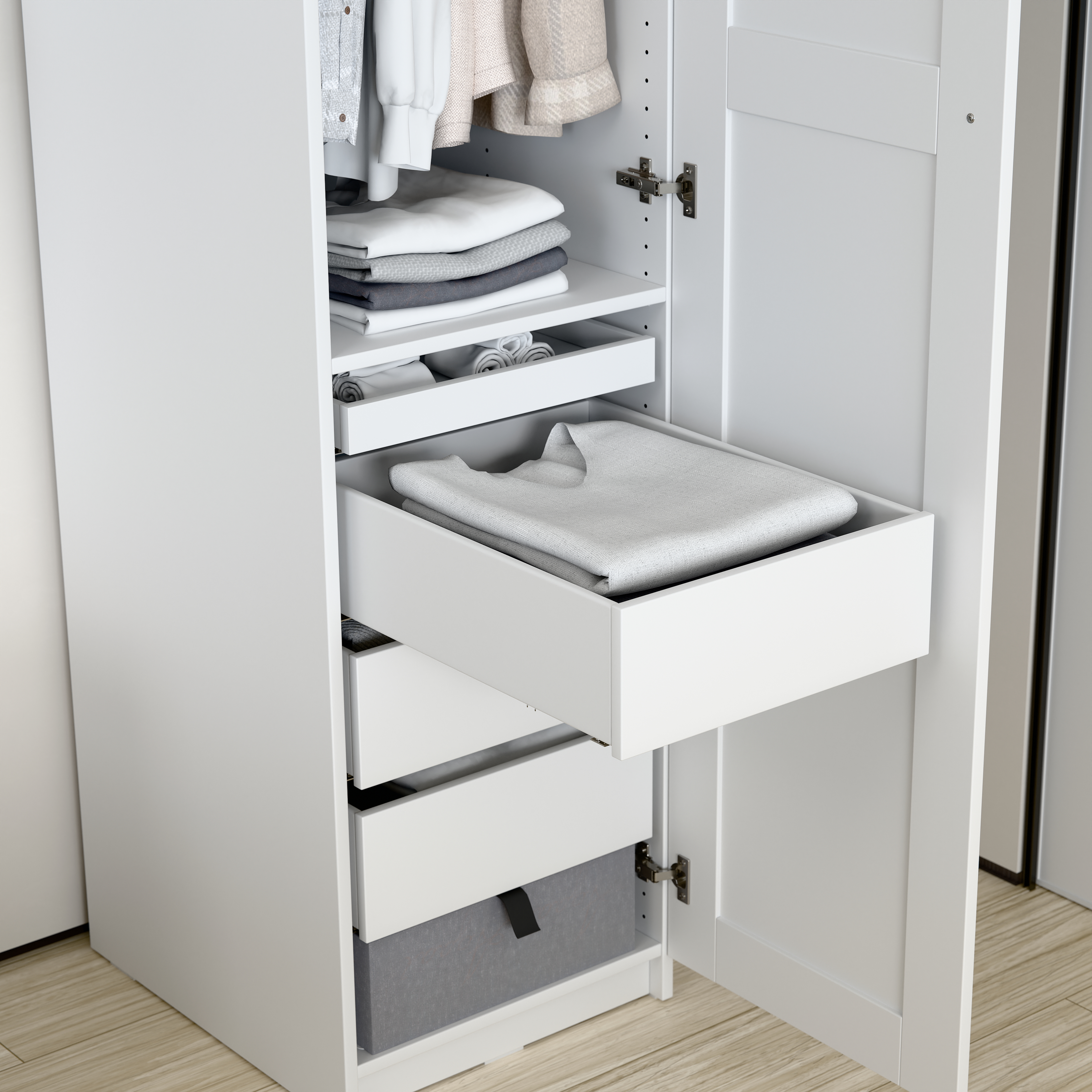 Изображение товара Ящик выдвижной для гардеробной Макс, 50х58 белый