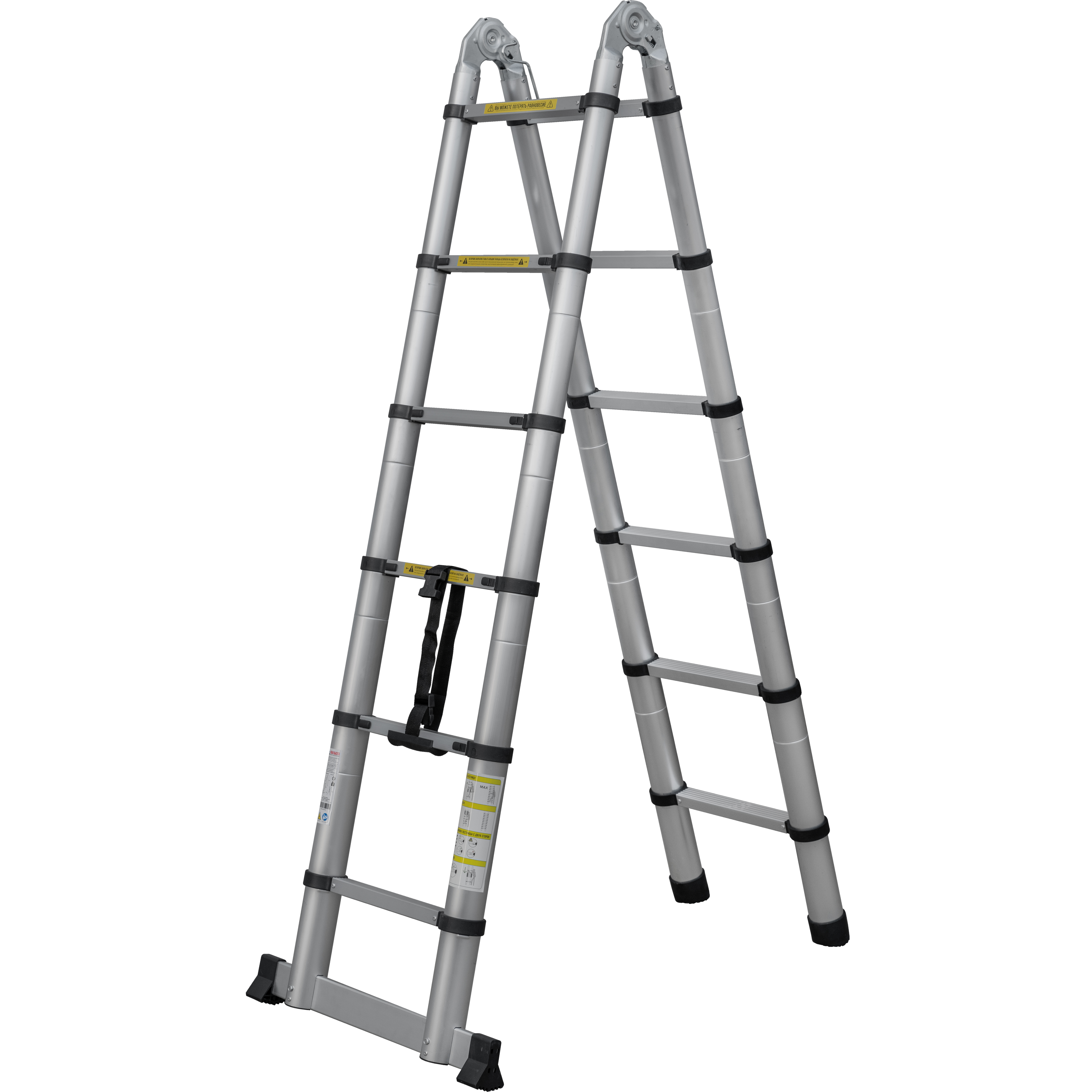 Изображение товара Алюминиевая стремянка Новая Высота 2311ТЛ 2 секции по 6 ступенек 3,8 м для дома и профессионалов