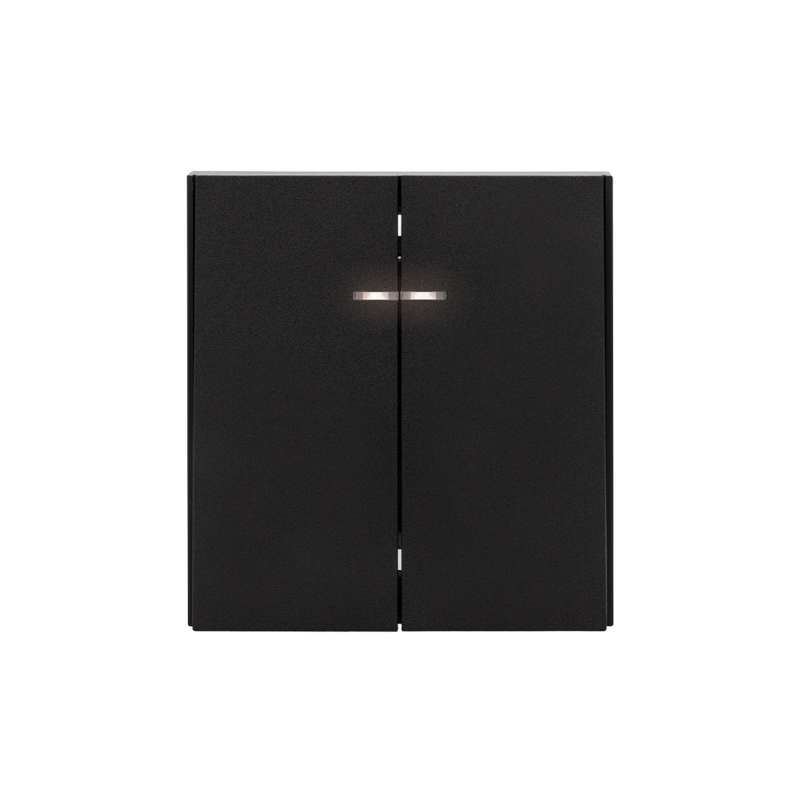 Изображение товара Выключатель 2-клавишный Kranz Strong KR-78-0714-5 антрацит для скрытого монтажа