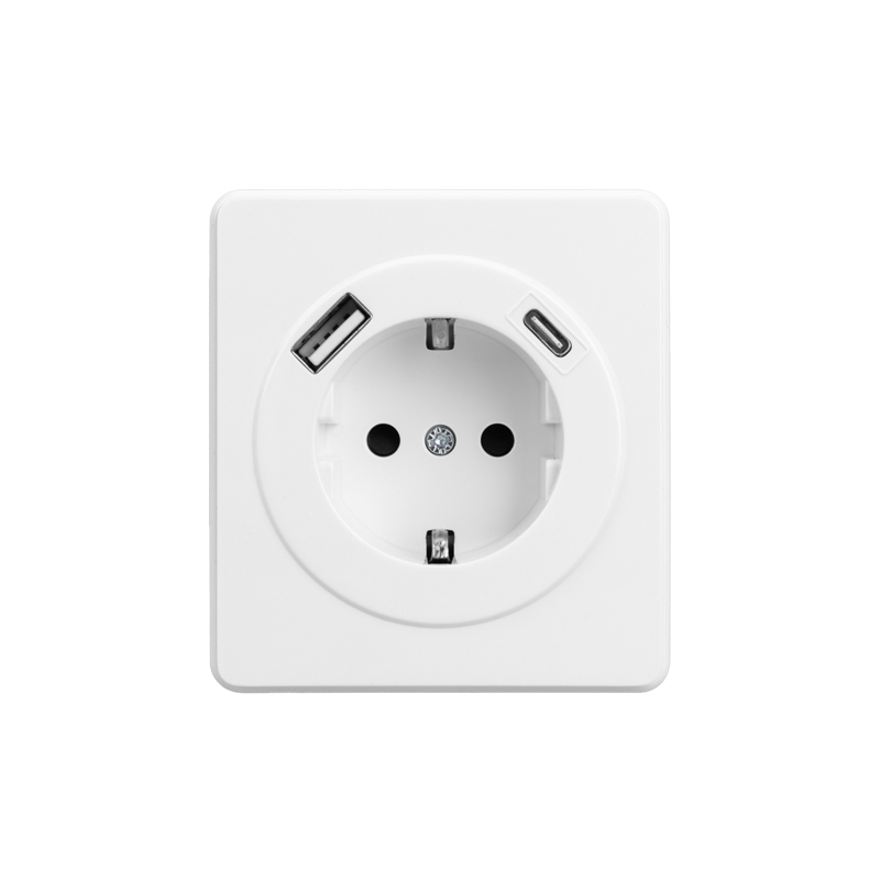 Изображение товара Розетка USB Type-A+C с 1 постом Kranz Round перламутр для дома и офиса