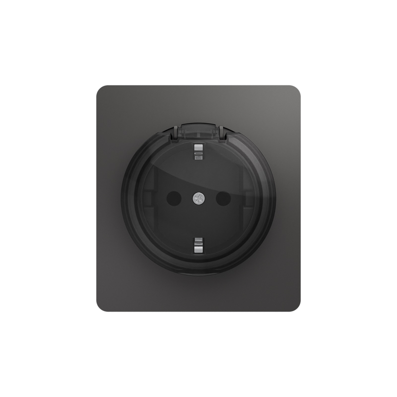 Изображение товара Розетка электрическая 1 пост Kranz Round KR-78-0702-2 титан