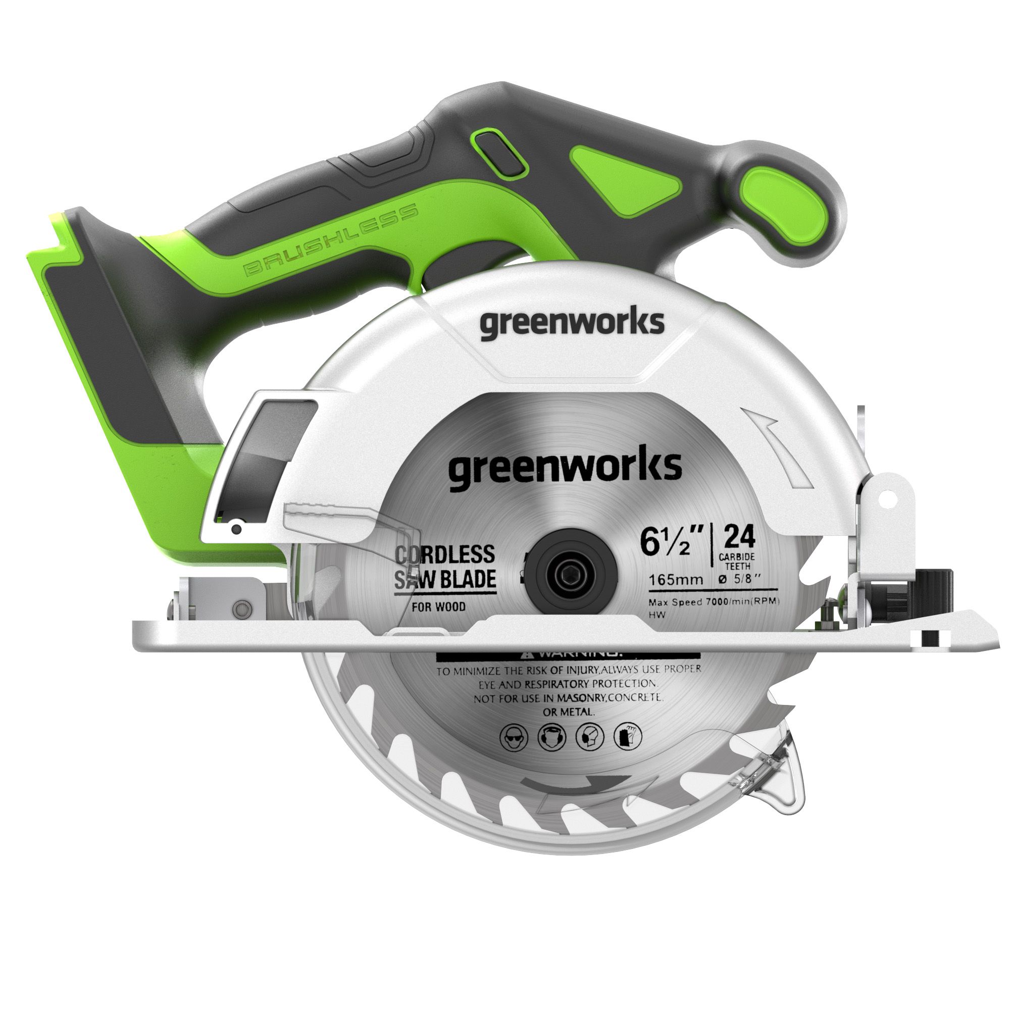 Изображение товара Аккумуляторная дисковая пила GREENWORKS GD24CS165 24V 5Ач