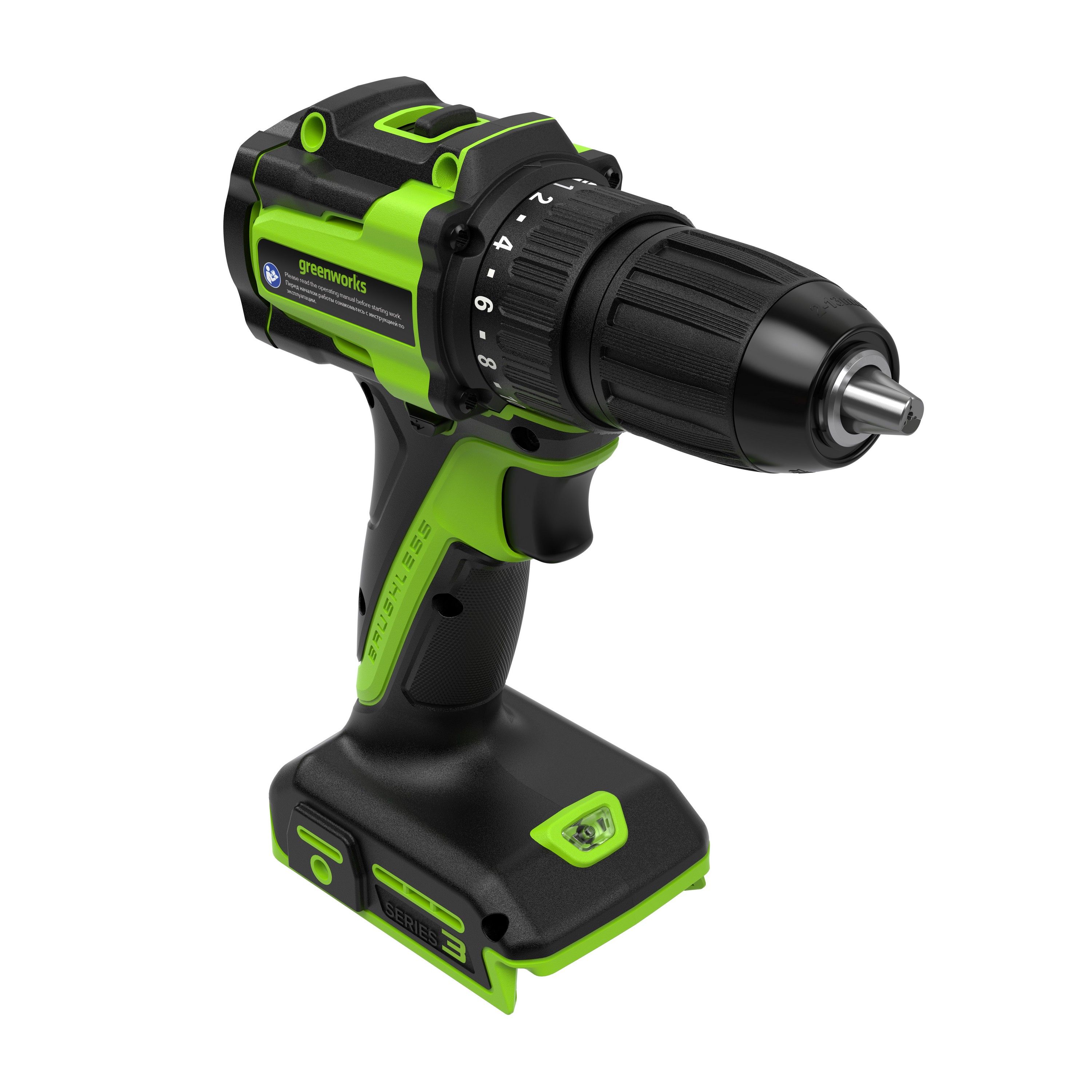 Изображение товара Дрель-шуруповерт аккумуляторный GREENWORKS DD345 24V 1х2Ач ЗУ