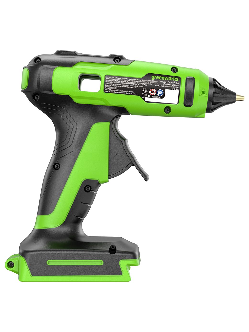 Изображение товара Аккумуляторный клеевой пистолет GREENWORKS G24GLG 2Ач ЗУ для дома и ремонта