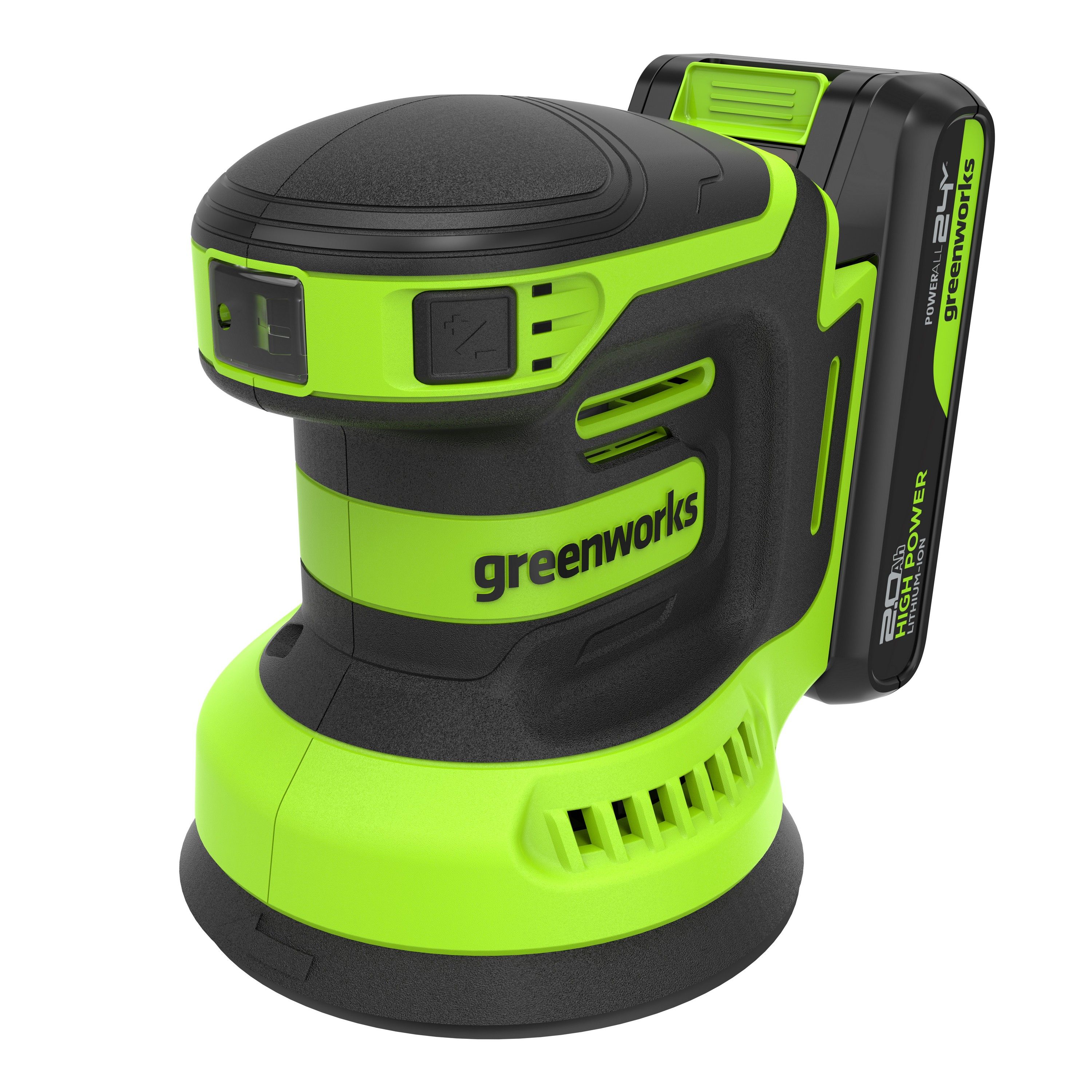 Изображение товара Эксцентриковая шлифмашина аккумуляторная GREENWORKS OS325 24V 1х2Ач ЗУ