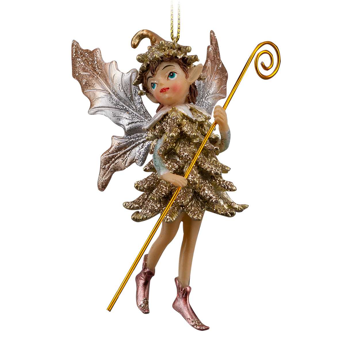 Изображение товара Украшение елочное Волшебный эльф 10см ErichKrause Decor золотистое