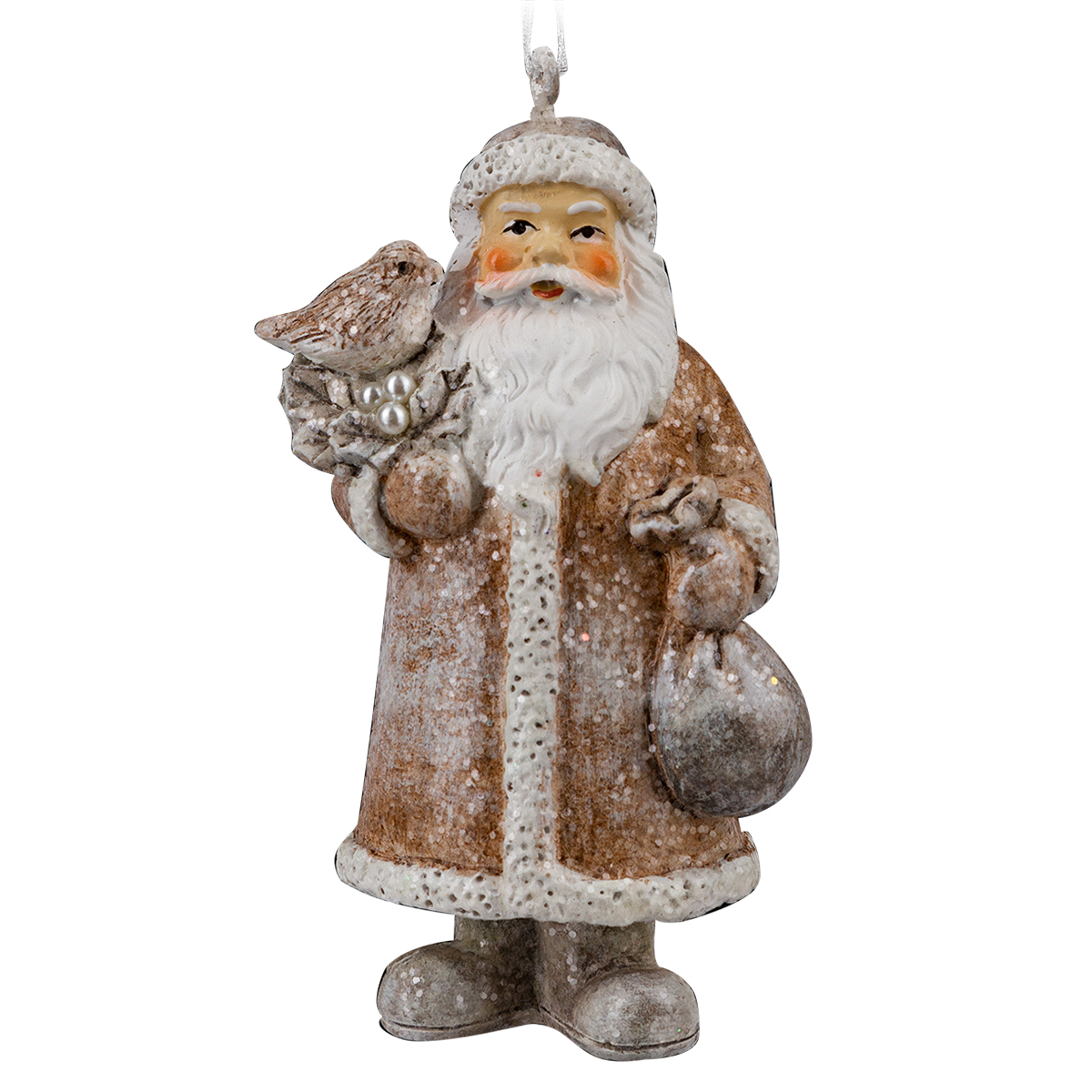 Изображение товара Украшение ErichKrause Decor Дед Мороз с птичкой 8см для елки праздник