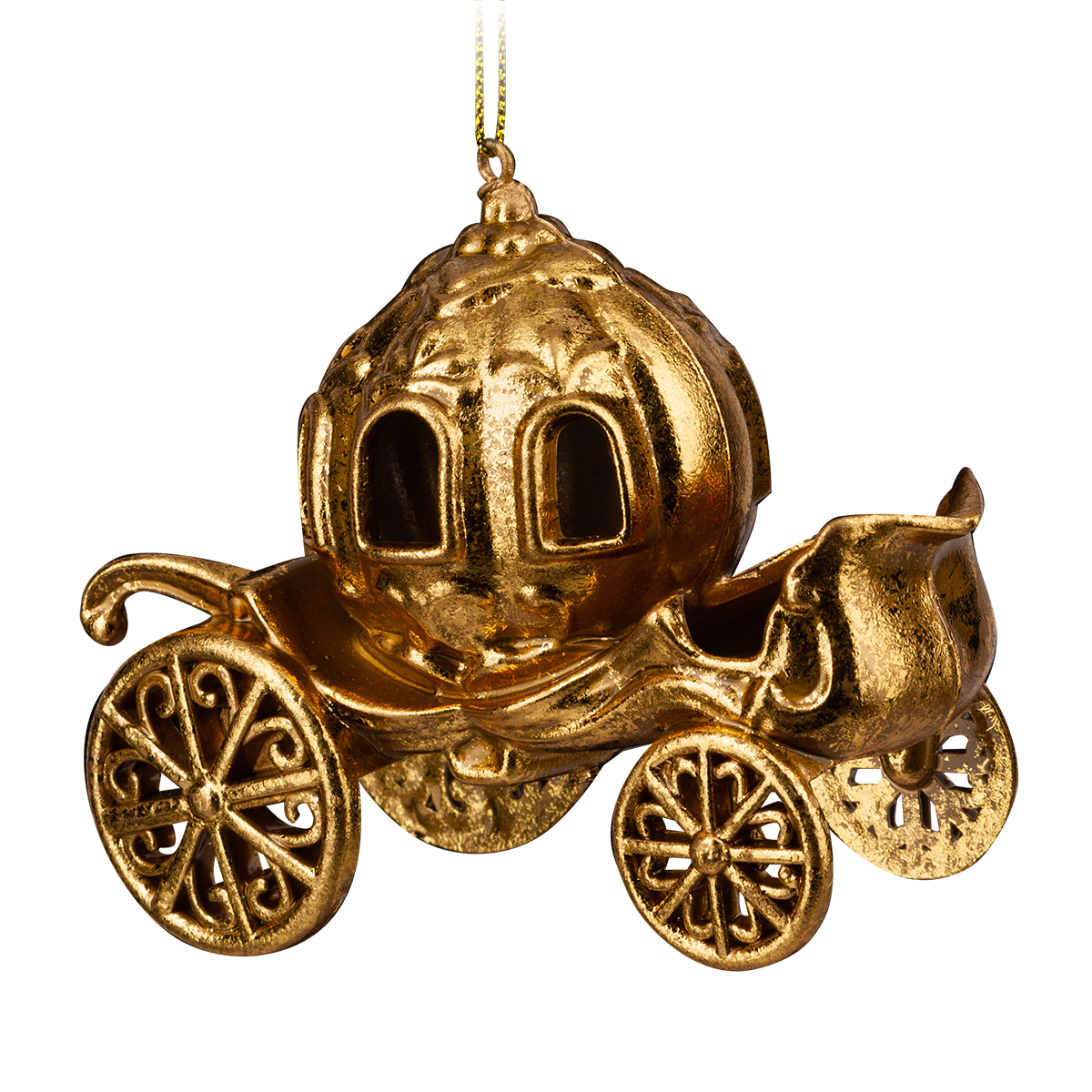 Изображение товара Украшение Елочное Карета золотая 11см для новогоднего декора
