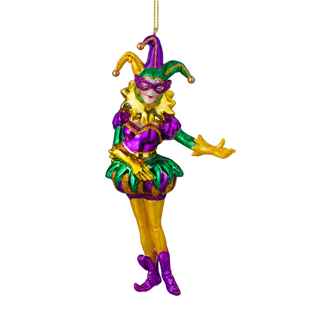 Изображение товара Стеклянное украшение Коломбина 17см для елки новогоднее ErichKrause Decor