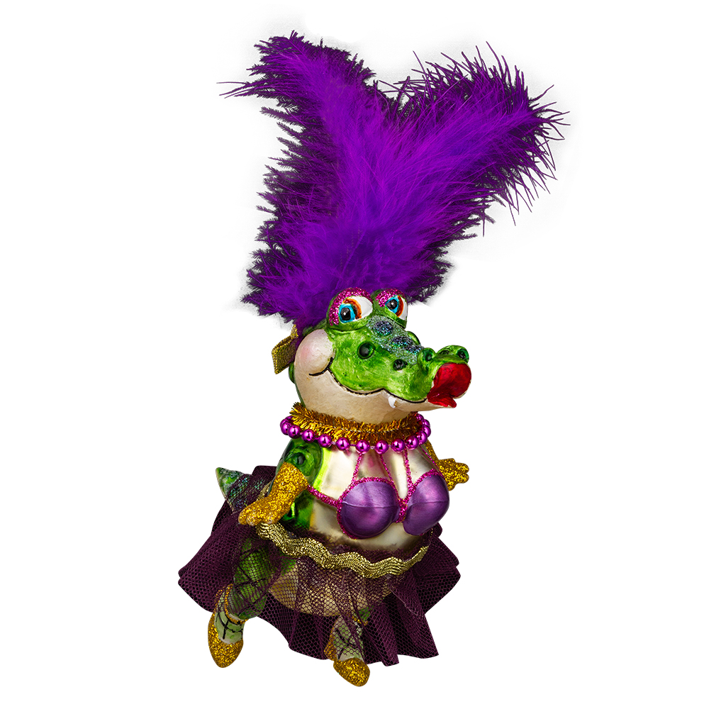 Изображение товара Украшение ErichKrause Decor Кроко Карнавал 13см стекло елочные украшения