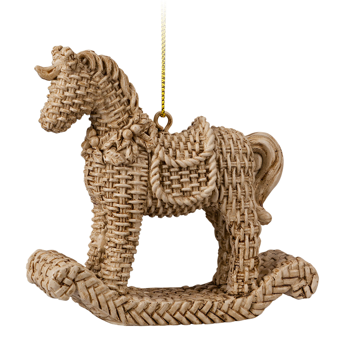 Изображение товара Украшение для елки Лошадка-качалка соломенная 9см ErichKrause Decor