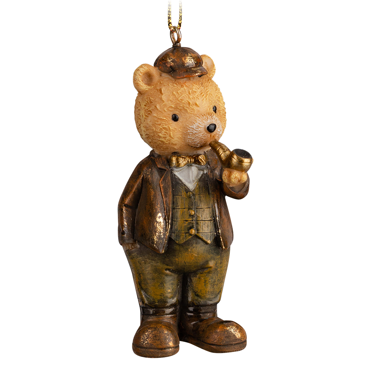 Изображение товара Украшение ErichKrause Decor Медведь с трубкой 8.5 см для елочной композиции
