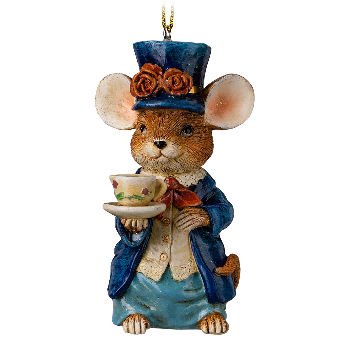 Изображение товара Украшение ErichKrause Decor Мышь на чаепитии 10см елочное украшение