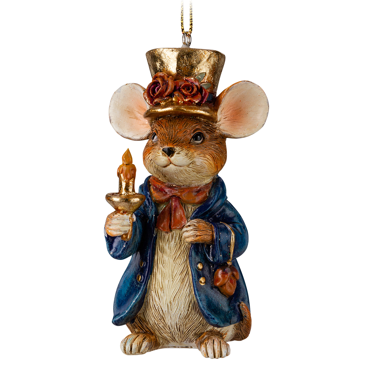 Изображение товара Украшение для елки Мышь со свечой 10см ErichKrause Decor