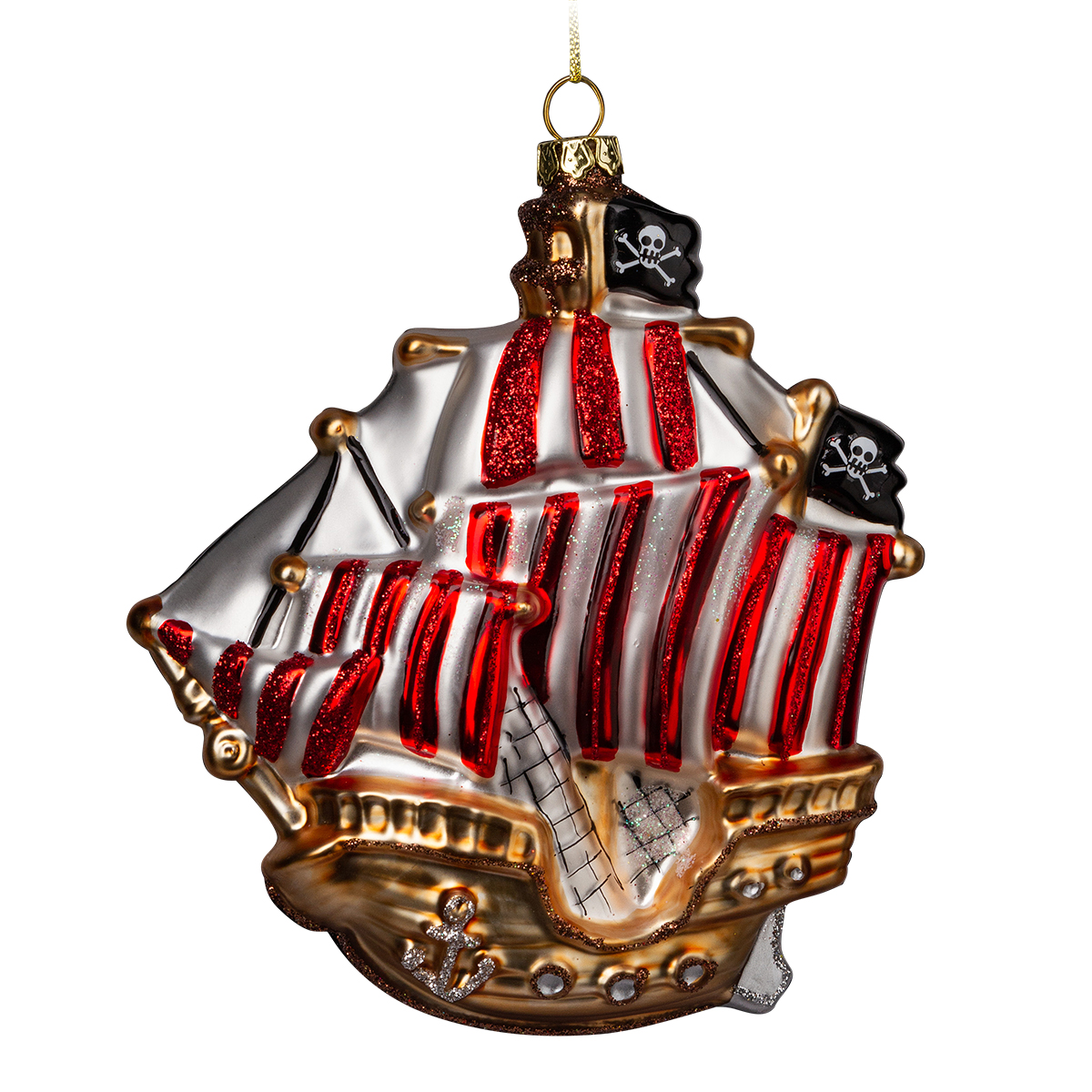 Изображение товара Украшение ErichKrause Decor Пиратский корабль 12см, стекло
