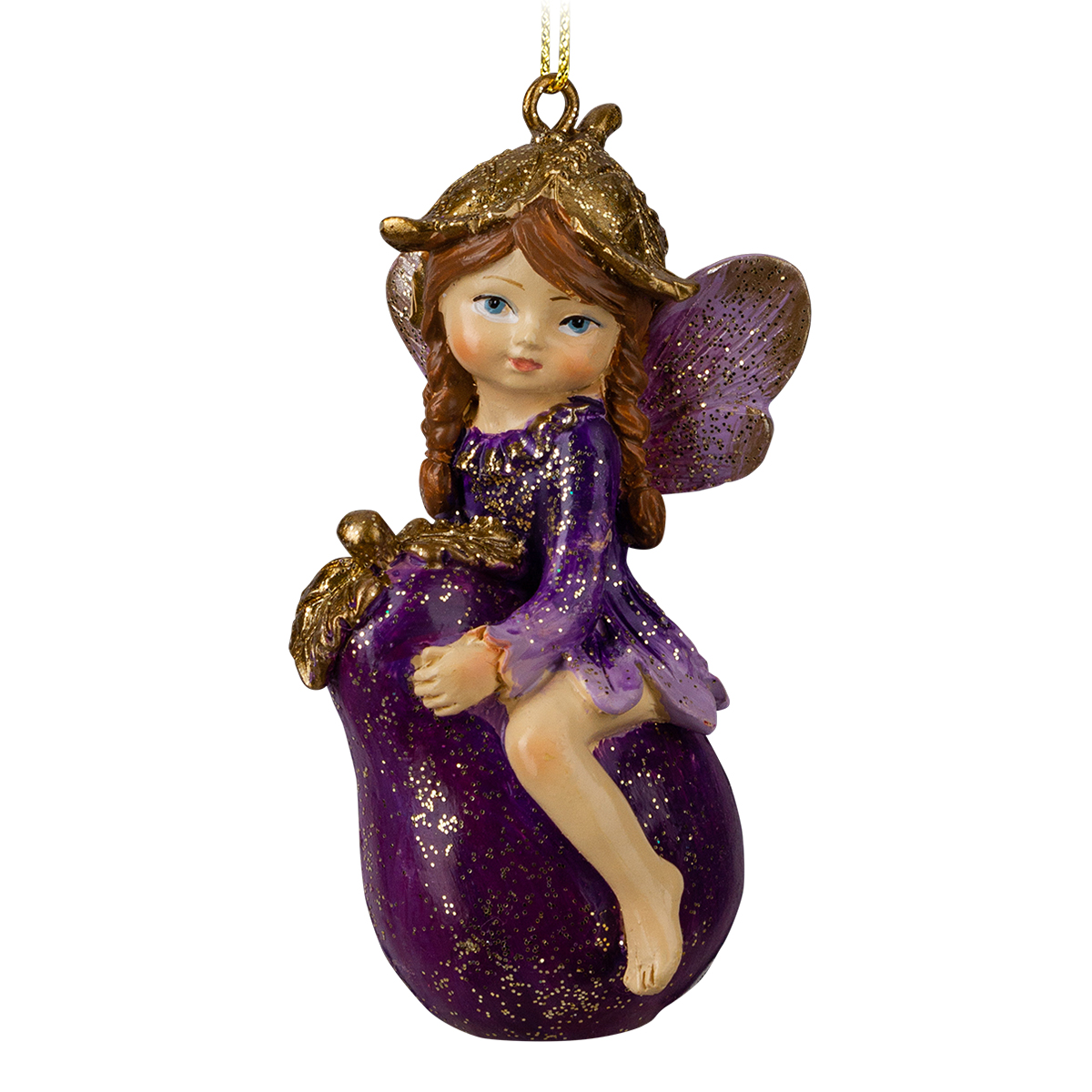 Изображение товара Украшение ErichKrause Decor Садовая фея 8см - елочное украшение фиолетовое