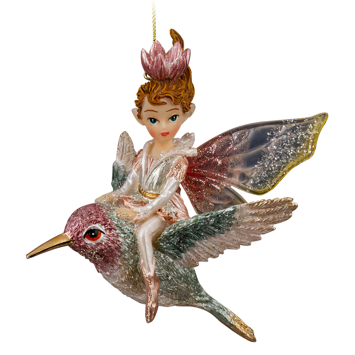 Изображение товара Украшение ErichKrause Decor Фея на колибри 9см для елки и праздника