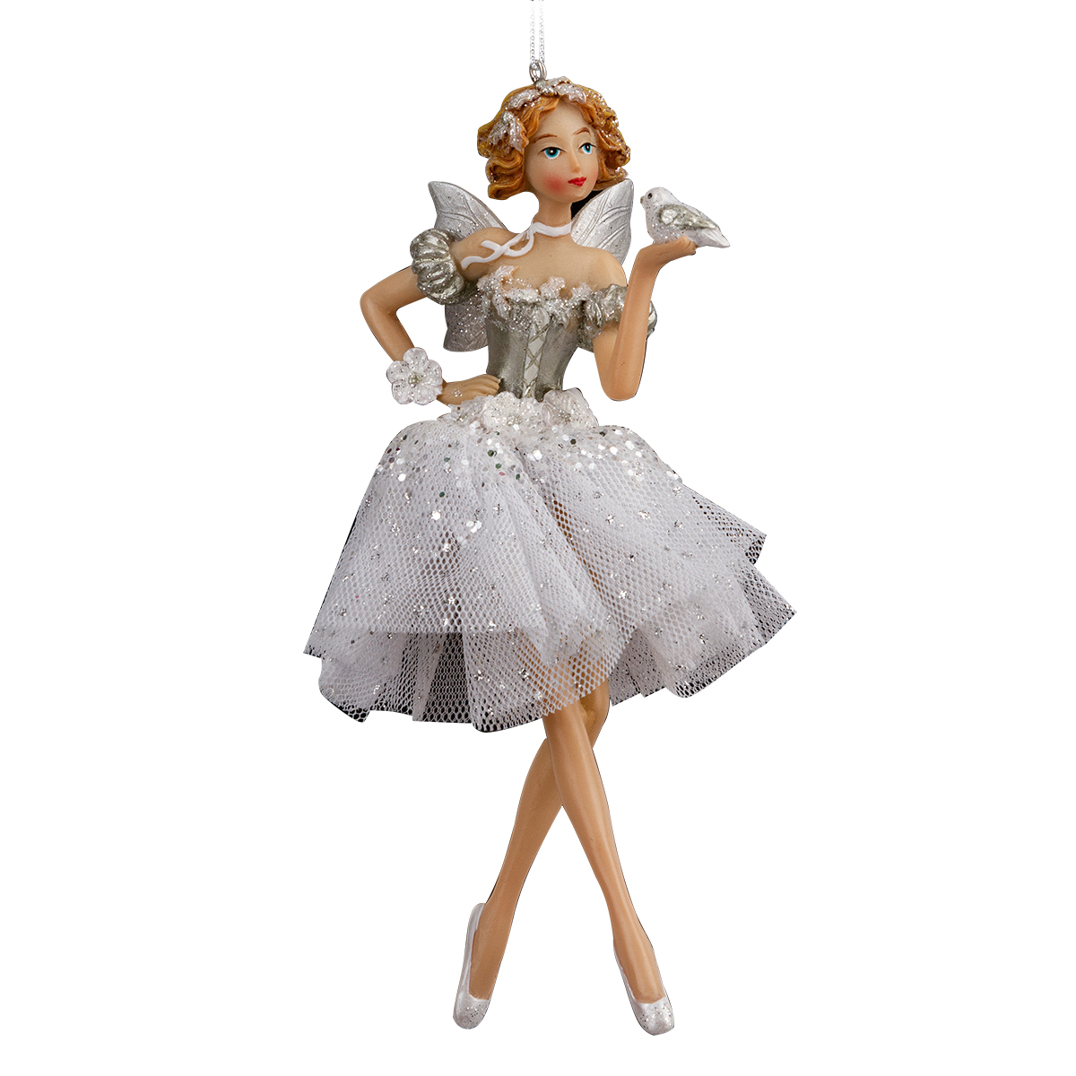 Изображение товара Украшение ErichKrause Decor Фея первого снега 15см серебристое для елки