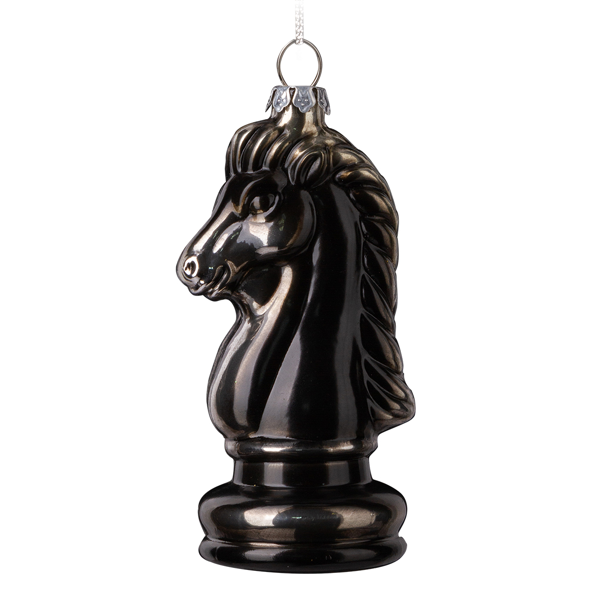 Изображение товара Украшение для елки Ход конем черное стекло 9см от ErichKrause Decor