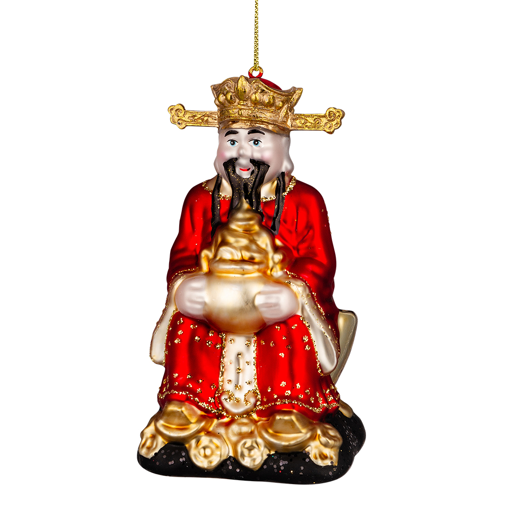 Изображение товара Украшение ErichKrause Decor Цай-Шэнь 13см стекло для елочных украшений