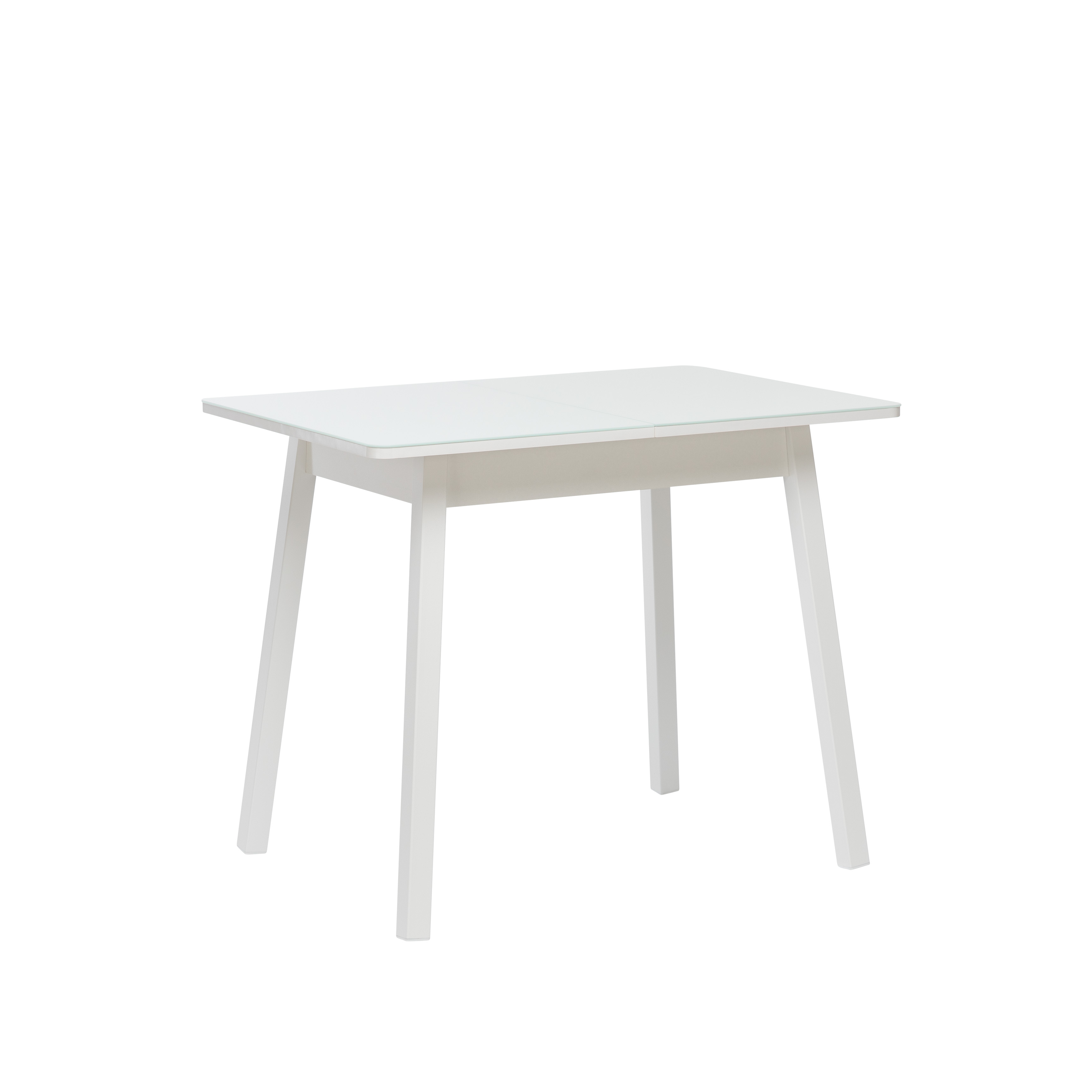 Изображение товара Раскладной стол Дайко с стеклом Белый 94x64 см современная мебель для кухни