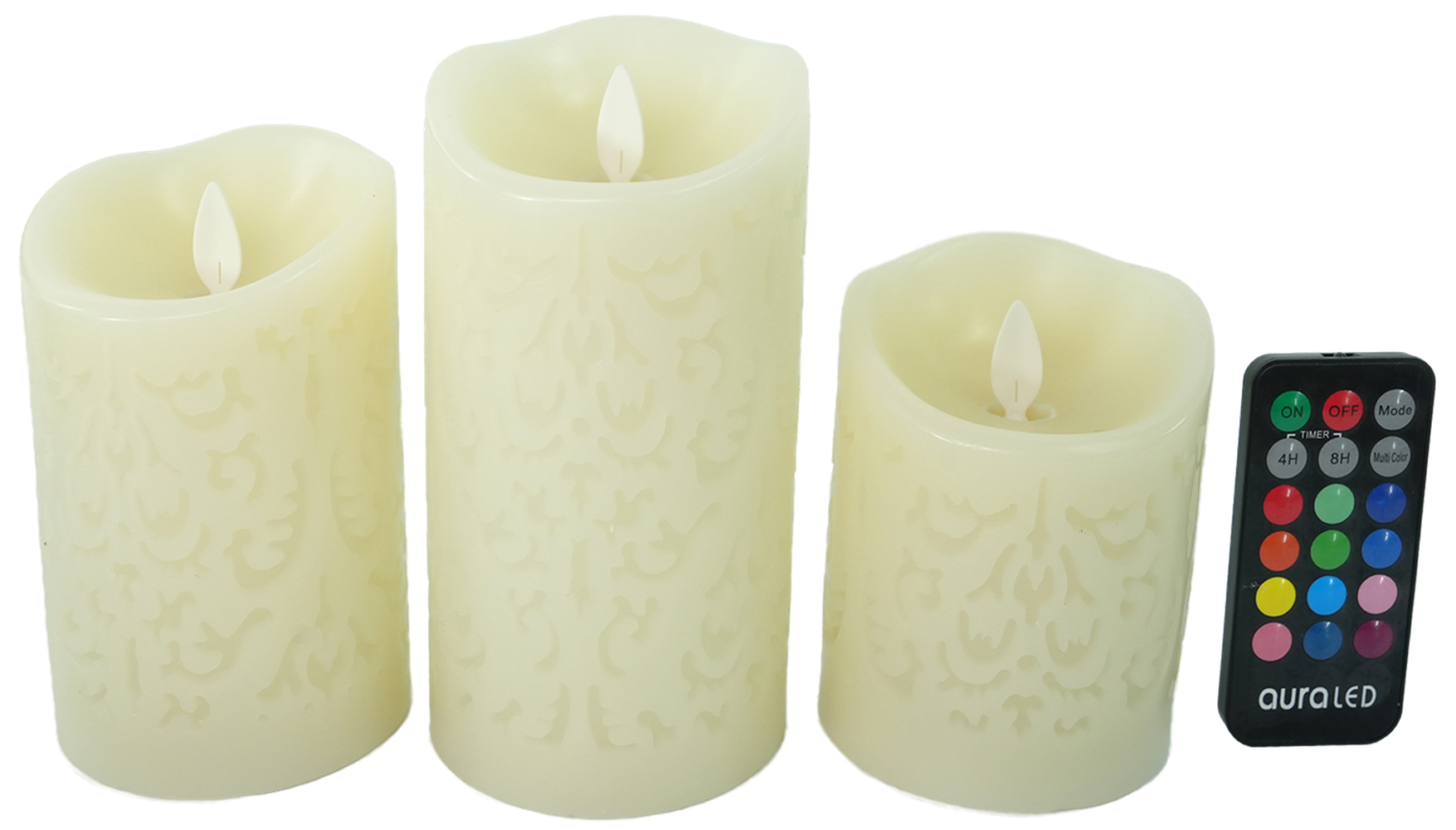 Изображение товара Набор светодиодных резных свечей с пультом дистанционного управления RMX