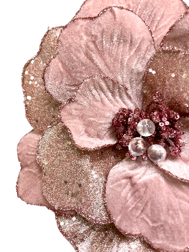 Изображение товара Цветок 23 см розовый с розовым золотом