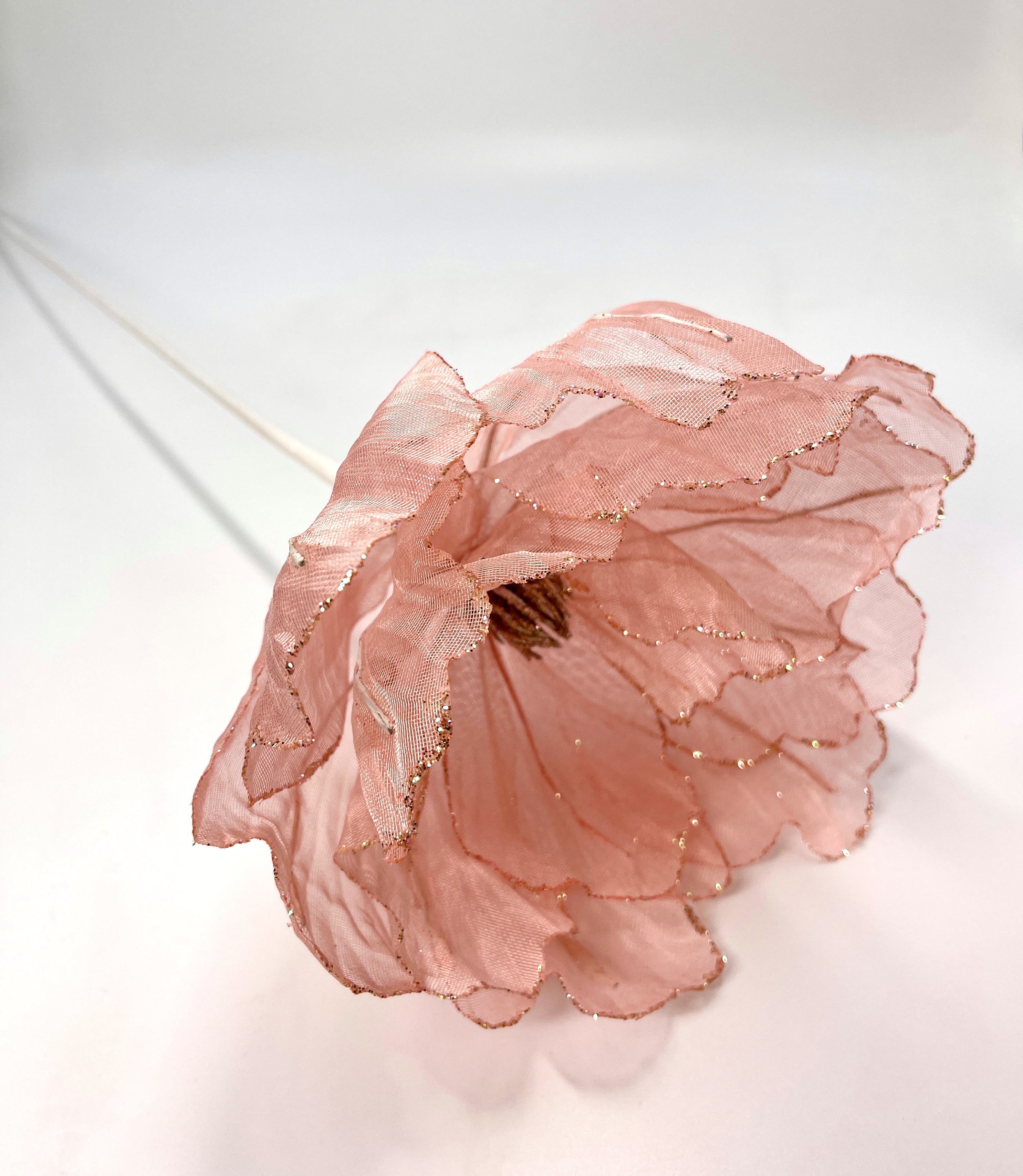 Изображение товара Цветок 26 см розовый с розовым золотом