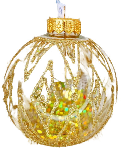 Изображение товара Шар "Золотое плетение", 85 мм., в подарочной упаковке
