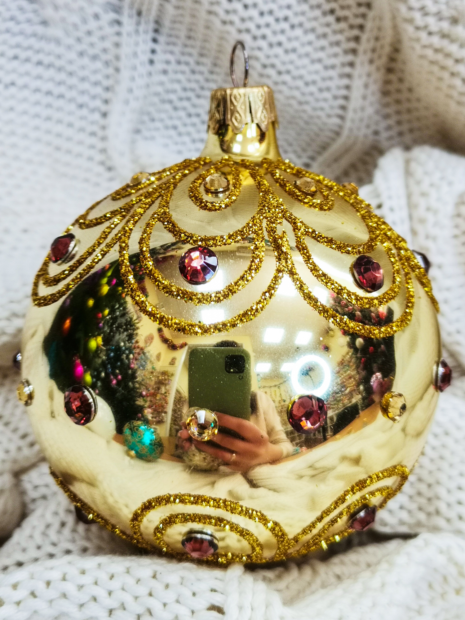 Изображение товара Шар "Золотой 3", серия "ВС",100 мм., в подарочной упаковке