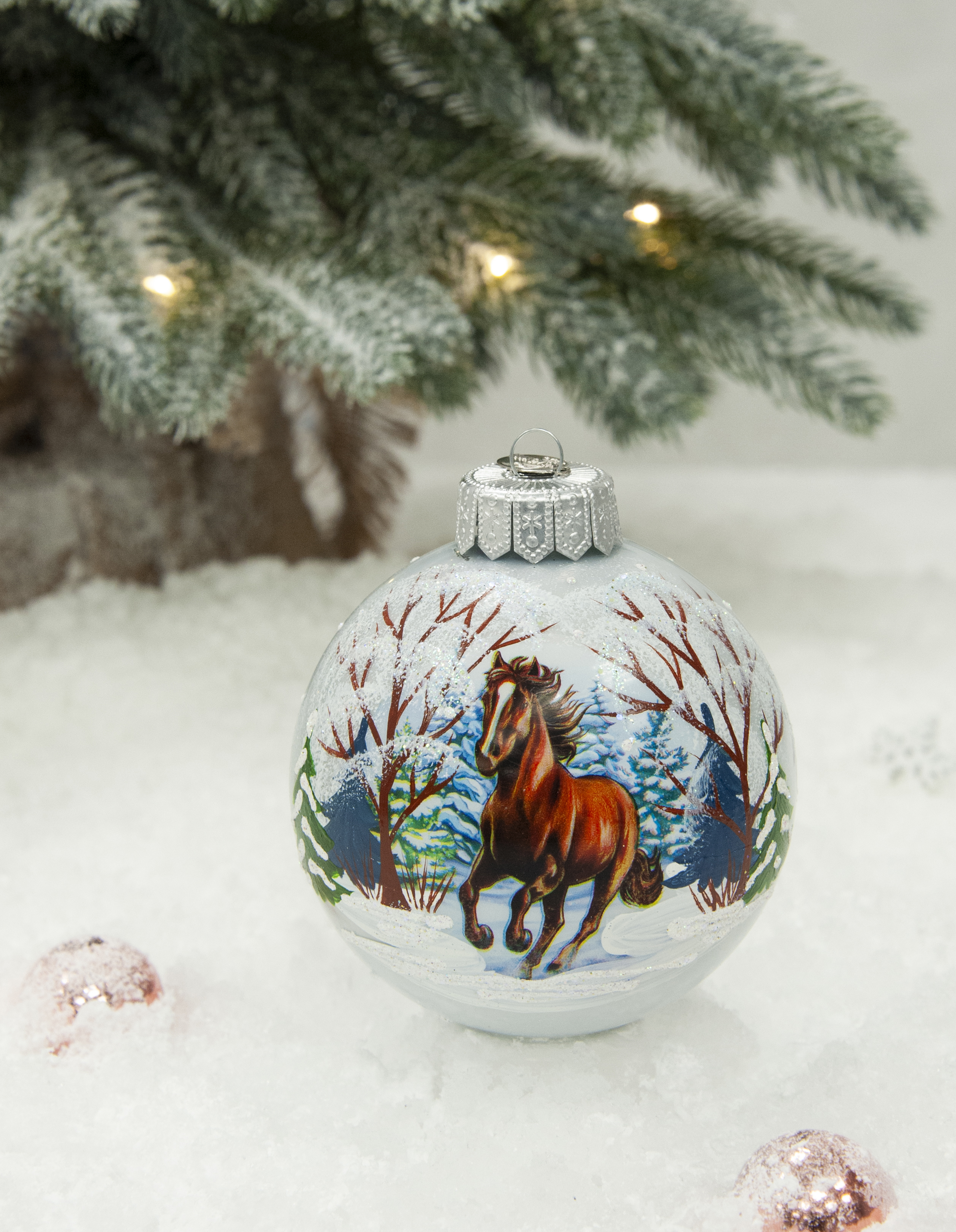 Изображение товара Шар "Лошадка быстрая", 100 мм., в подарочной упаковке