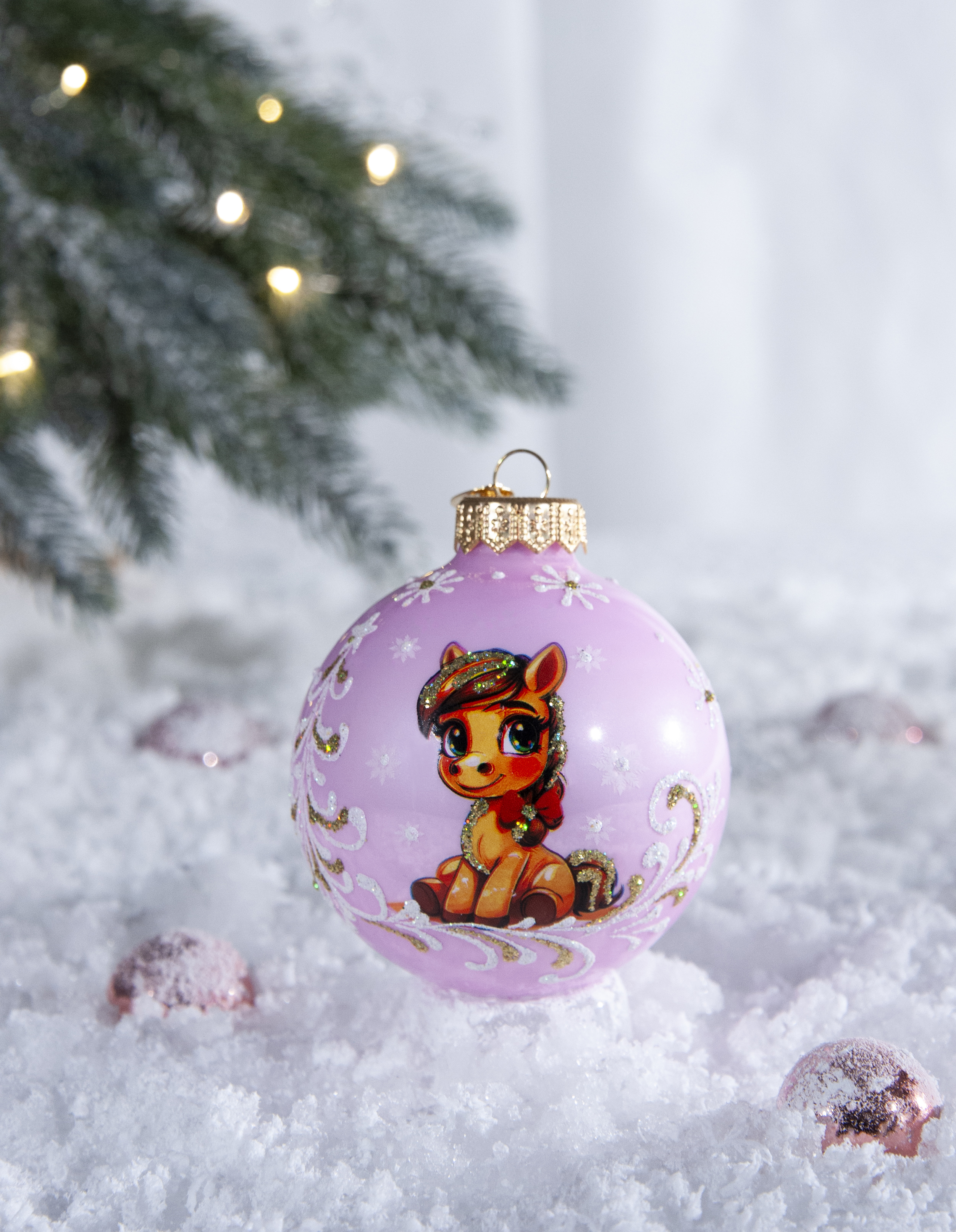 Изображение товара Шар "Пони-девочка", 80 мм., в подарочной упаковке