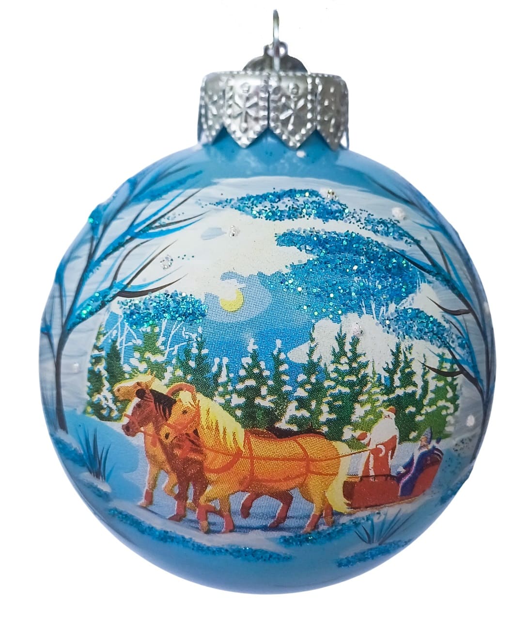 Изображение товара Шар "Тройка быстрая", 65 мм., в подарочной упаковке